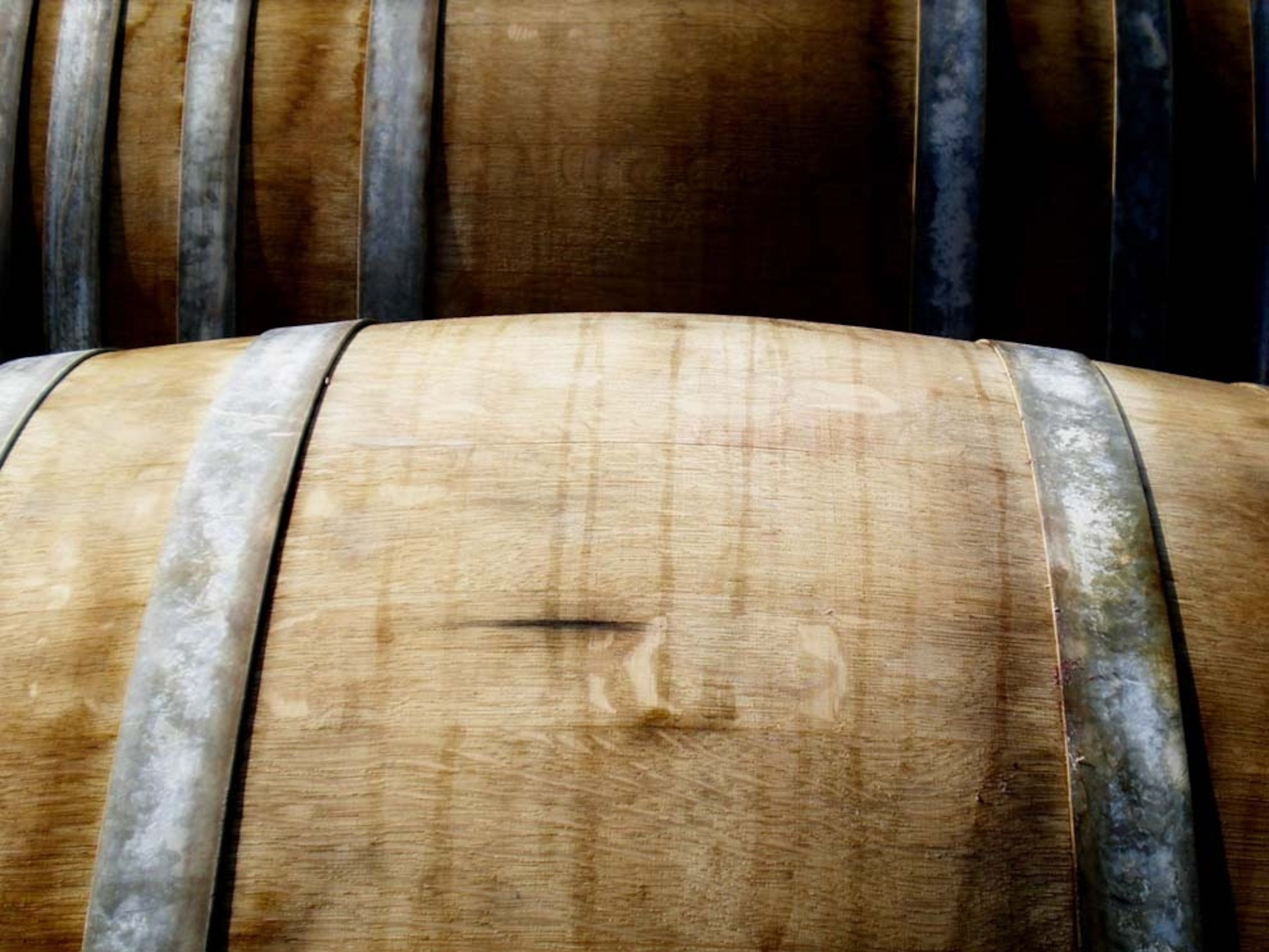 Close-up of wine barrel