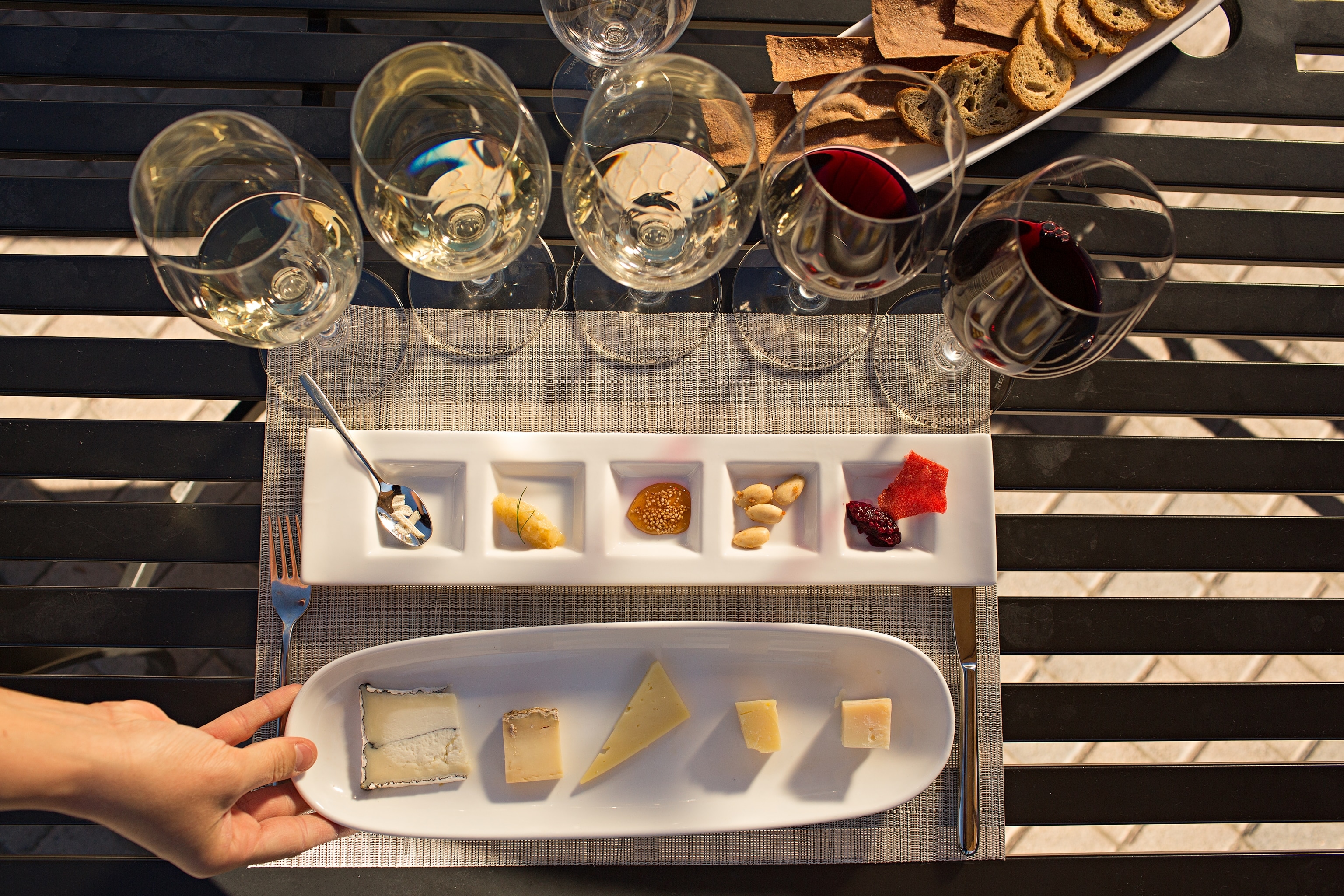 a wine and cheese pairing at Kendall-Jackson Wine Estate and Gardens, Fulton, California
