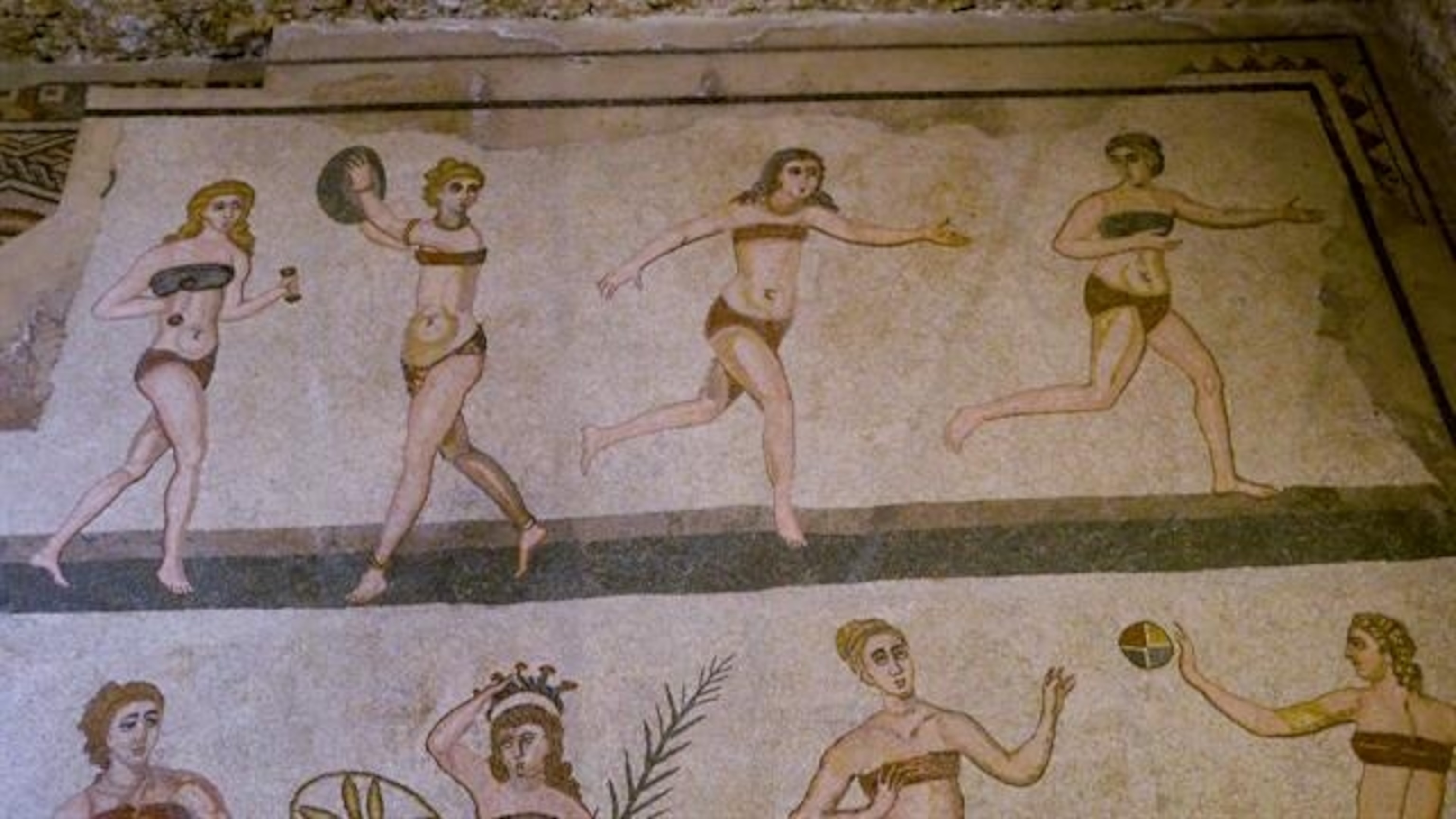 See the Roman Mosaics of Romana de Casale, Italy