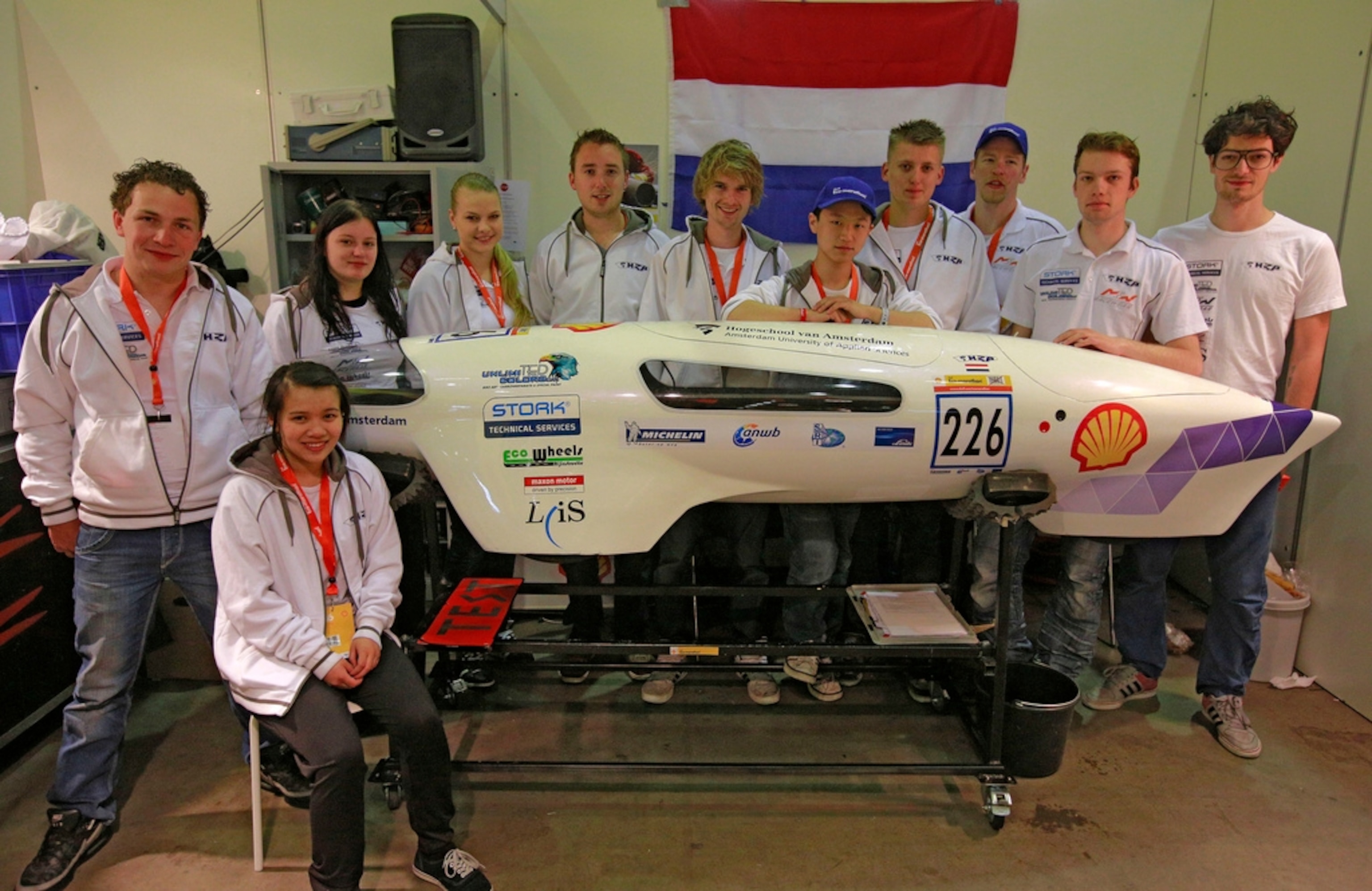 Hogeschool Amsterdam's H2A vehicle. Photo courtesy Shell Eco-marathon
