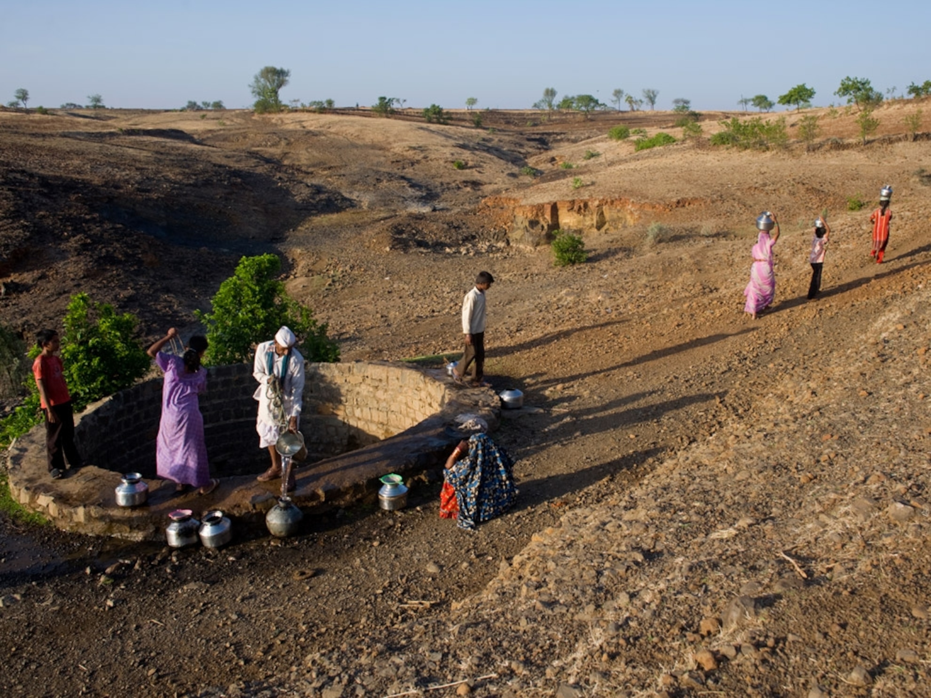 Village drinking well in India