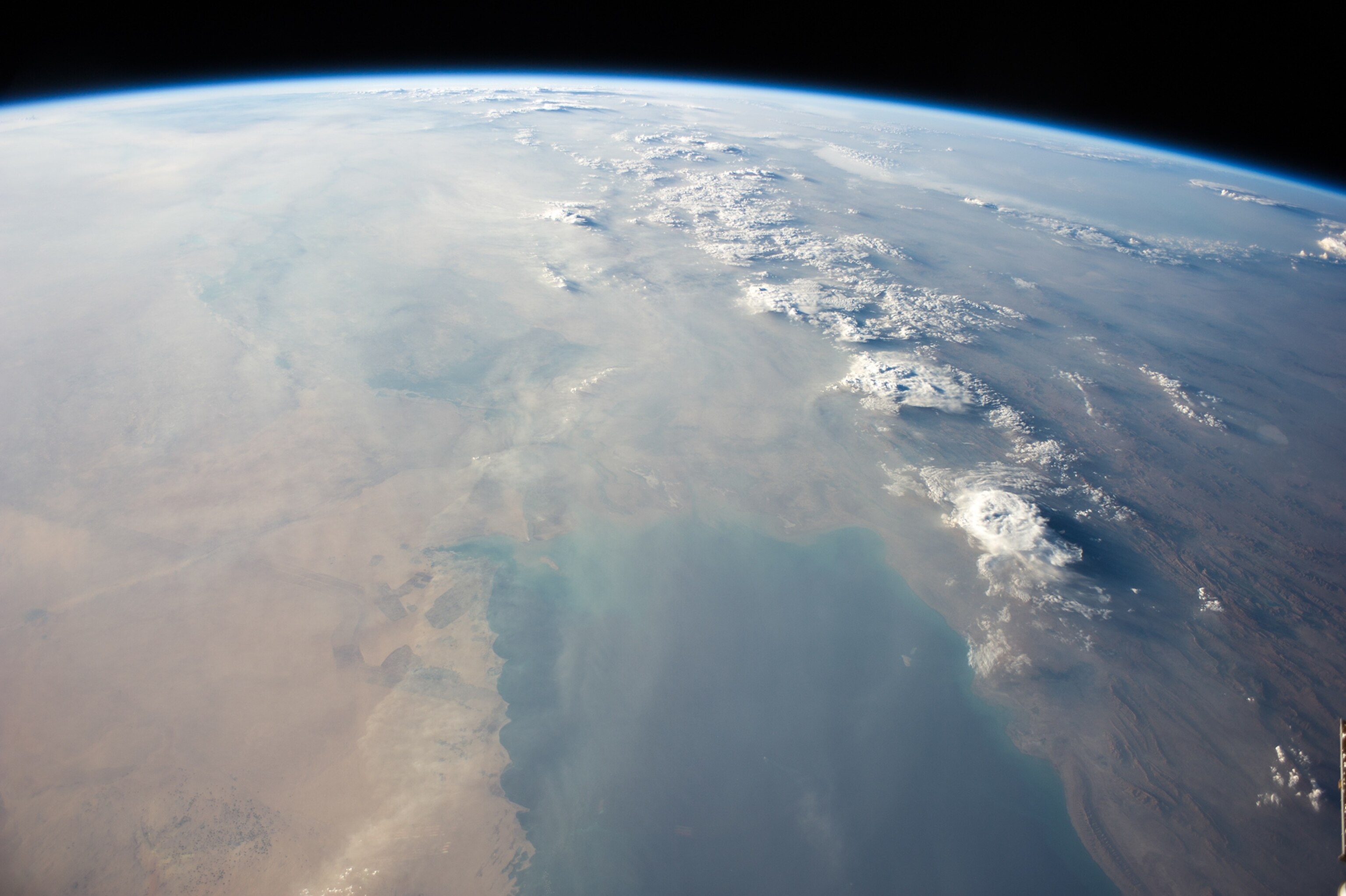 Satellite image of the Persian Gulf.