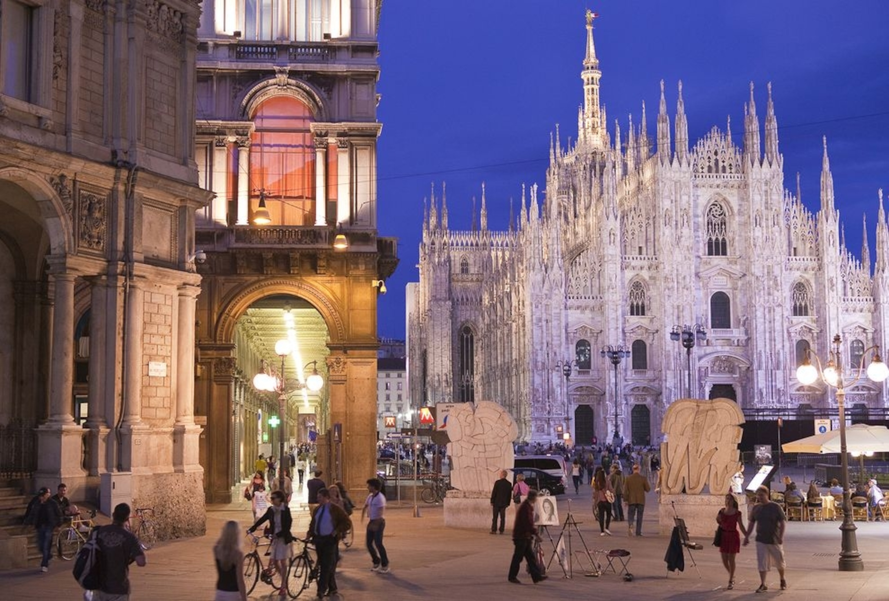 the Piazza del Duomo, Milan, Italy
