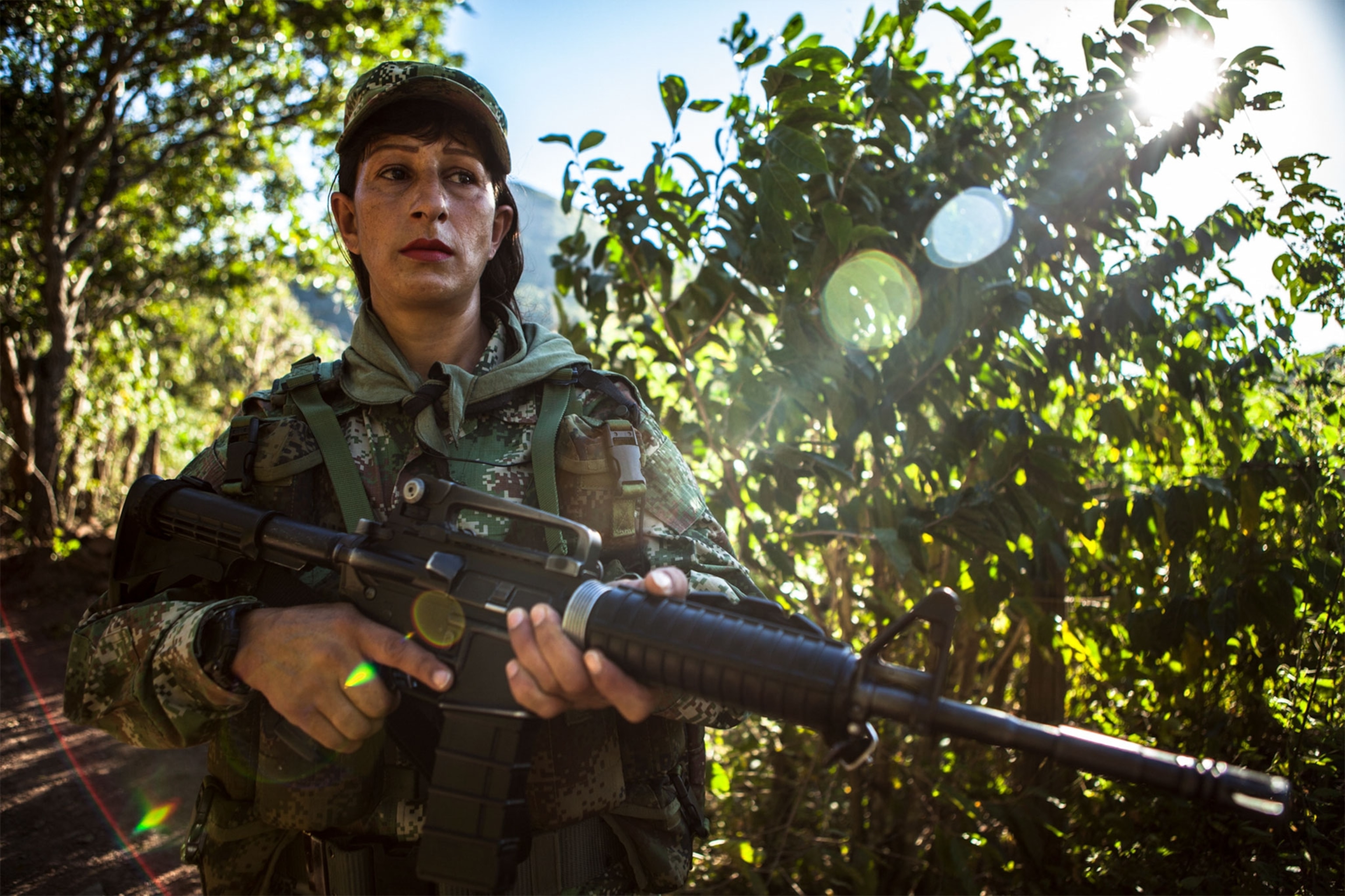 a female FARC fighter