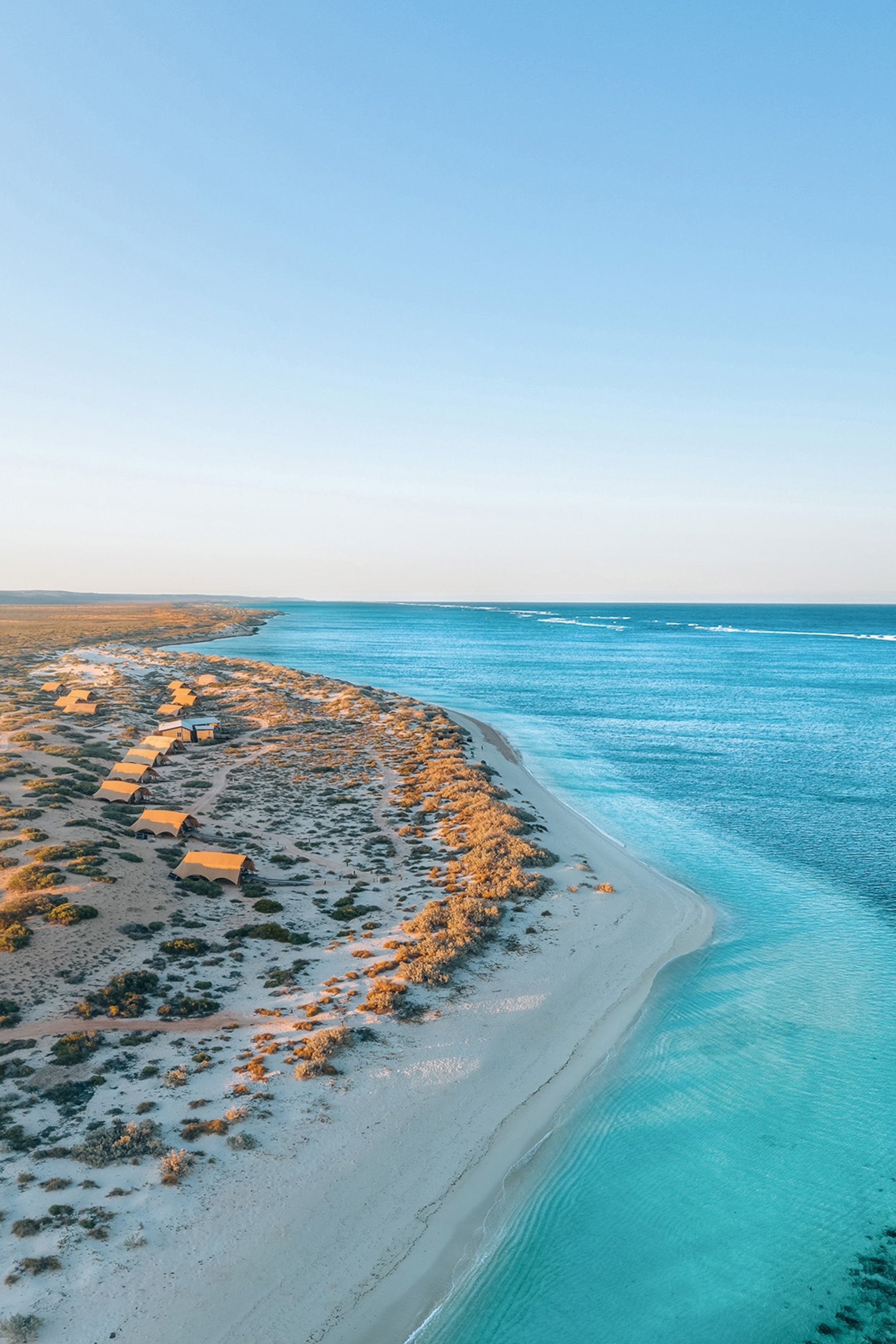 a light-blue, crystal-clear reef