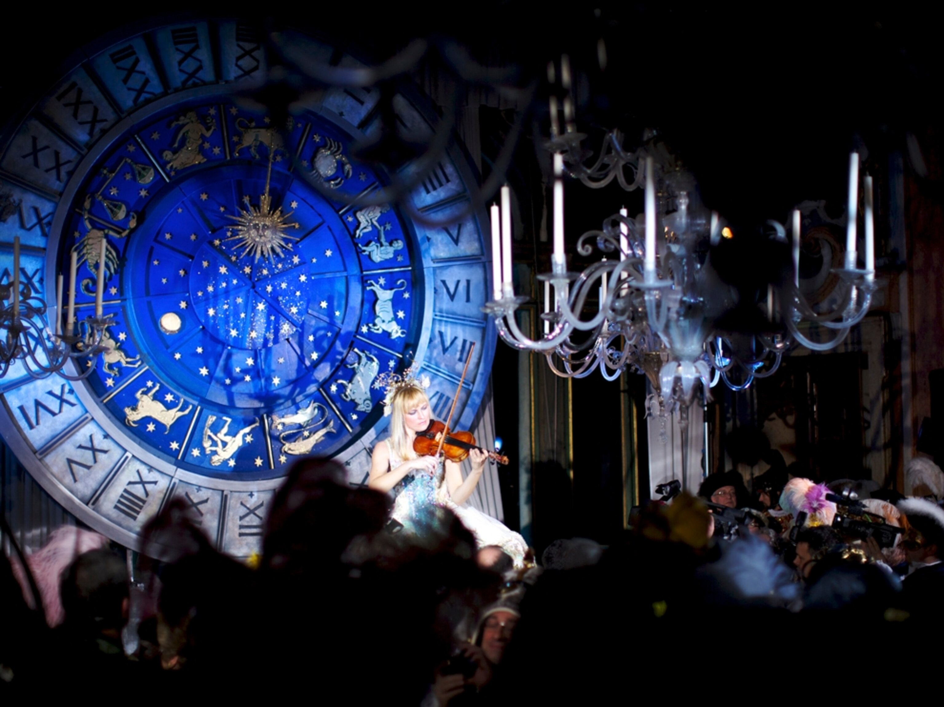 Violinist performing at Carnevale