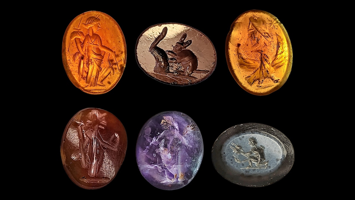 Ancient Romans lost these gemstones—down a bathhouse drain