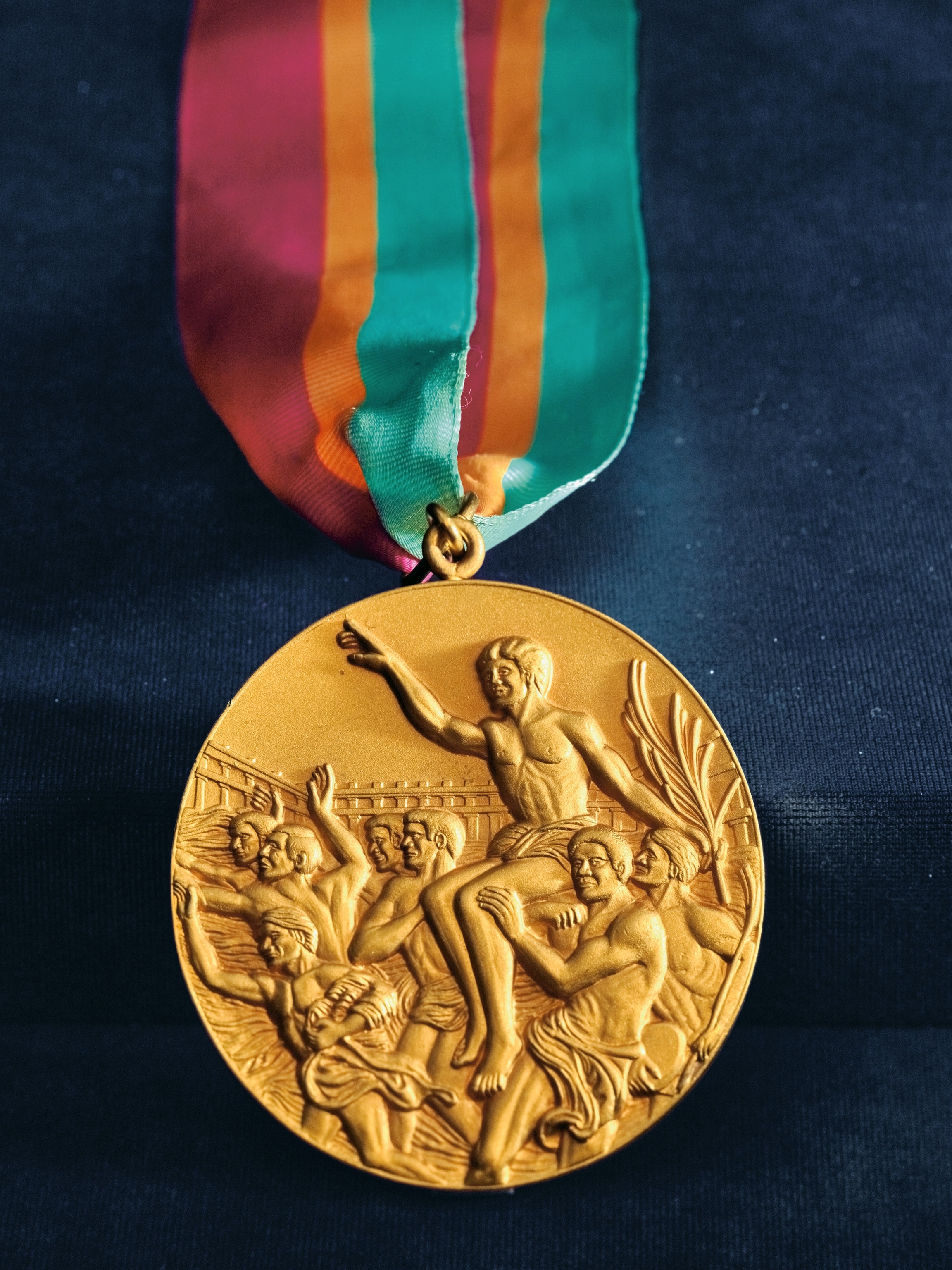 a gold medal awarded to Carl Lewis in 1984