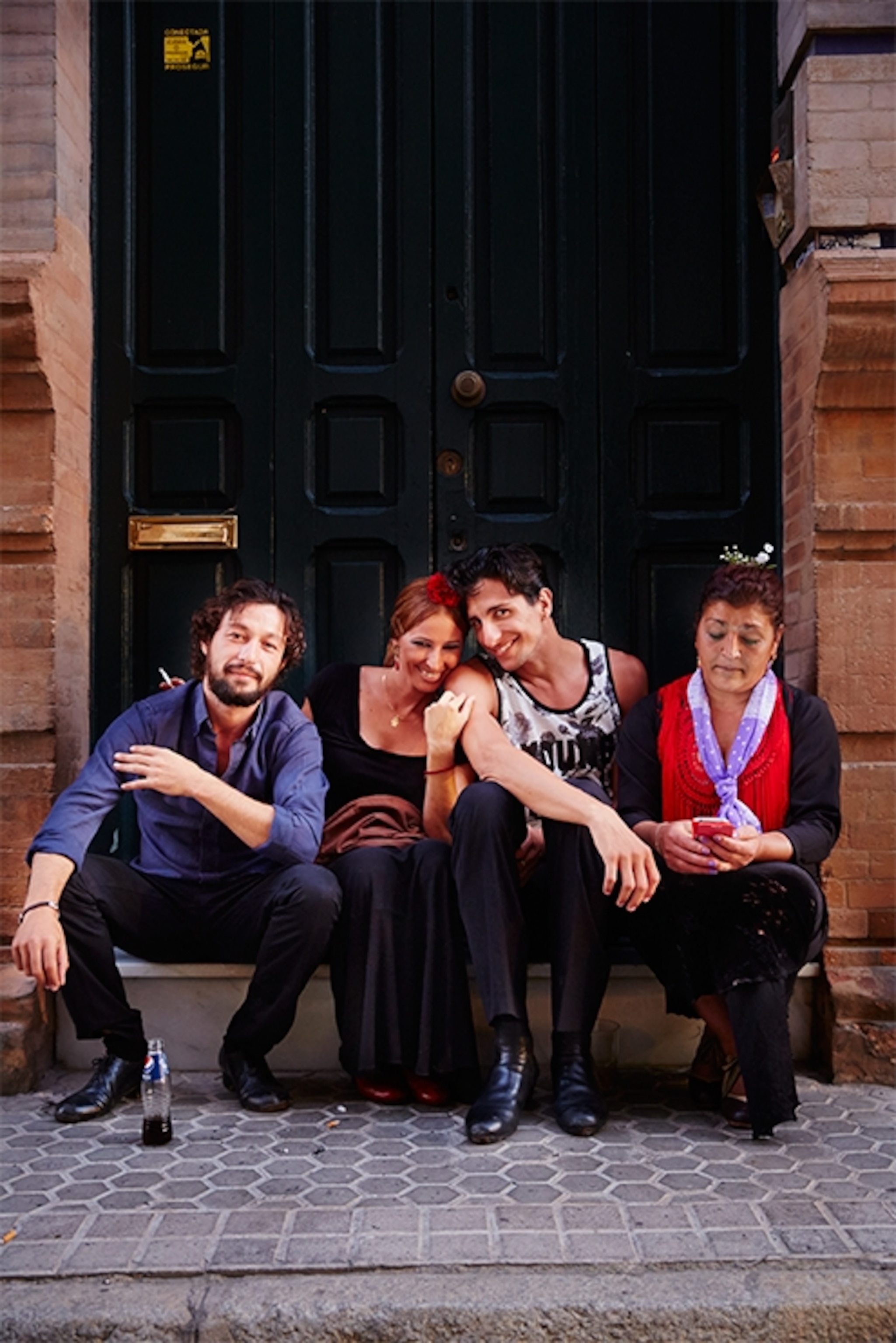 flamenco dancers on a break in Seville, Spain