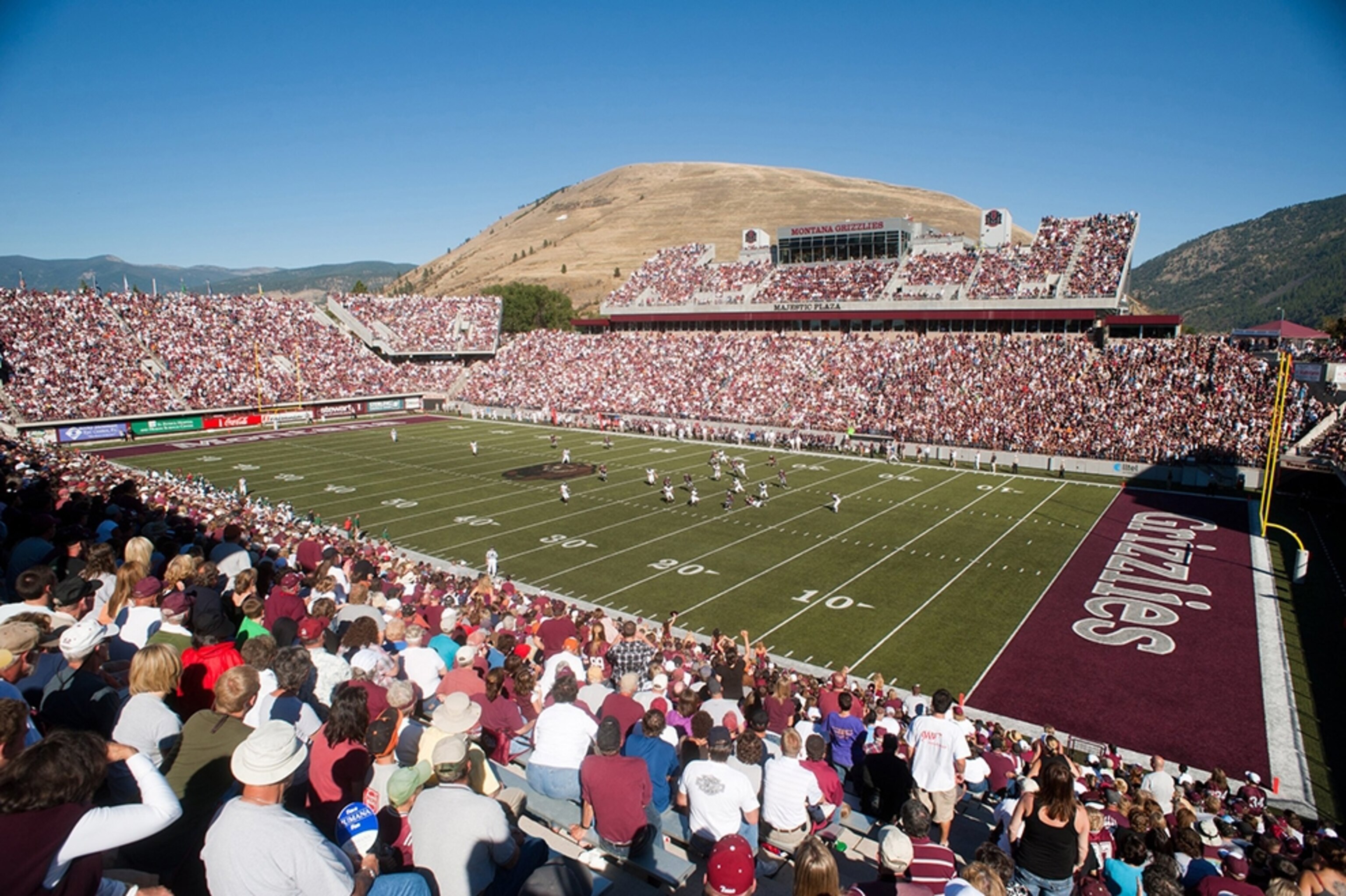 Washington-Grizzly Stadium during a Montana Grizzlies football game