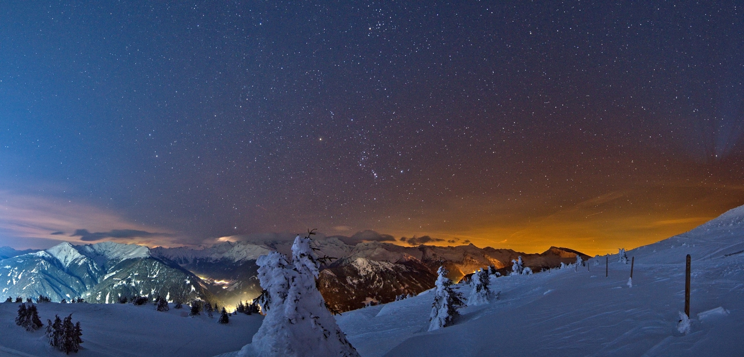 Stars over the Alps picture: a winning image in the Third International Earth and Sky Photo Contest