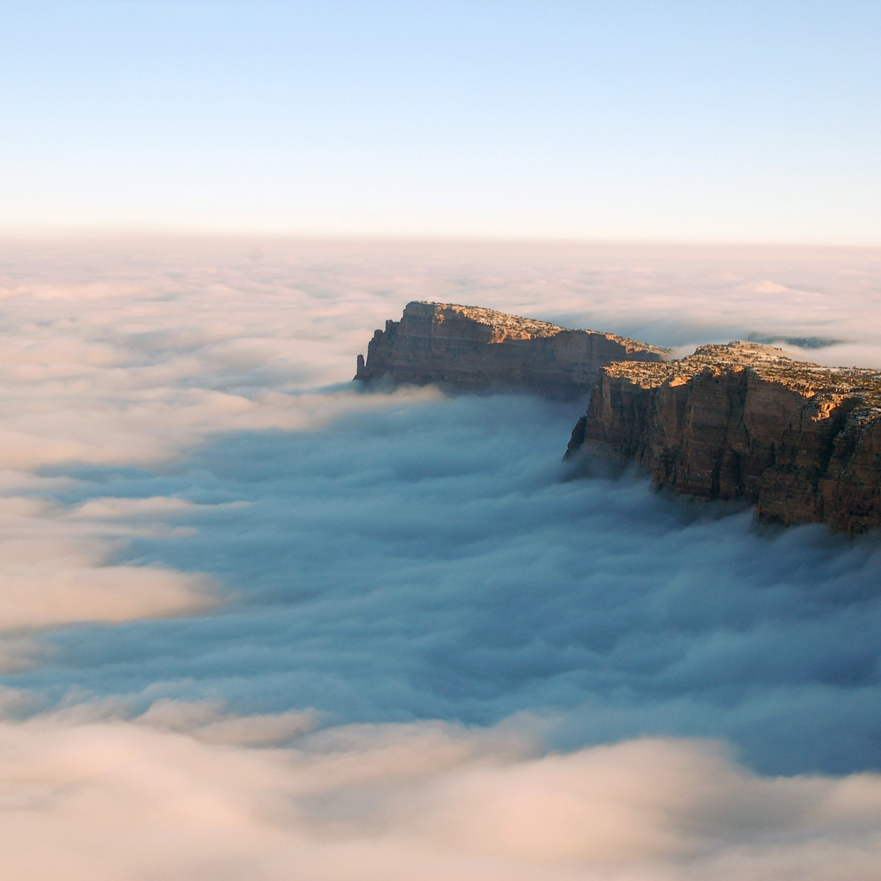 clouds covering Grand Canyon National Park, Arizona