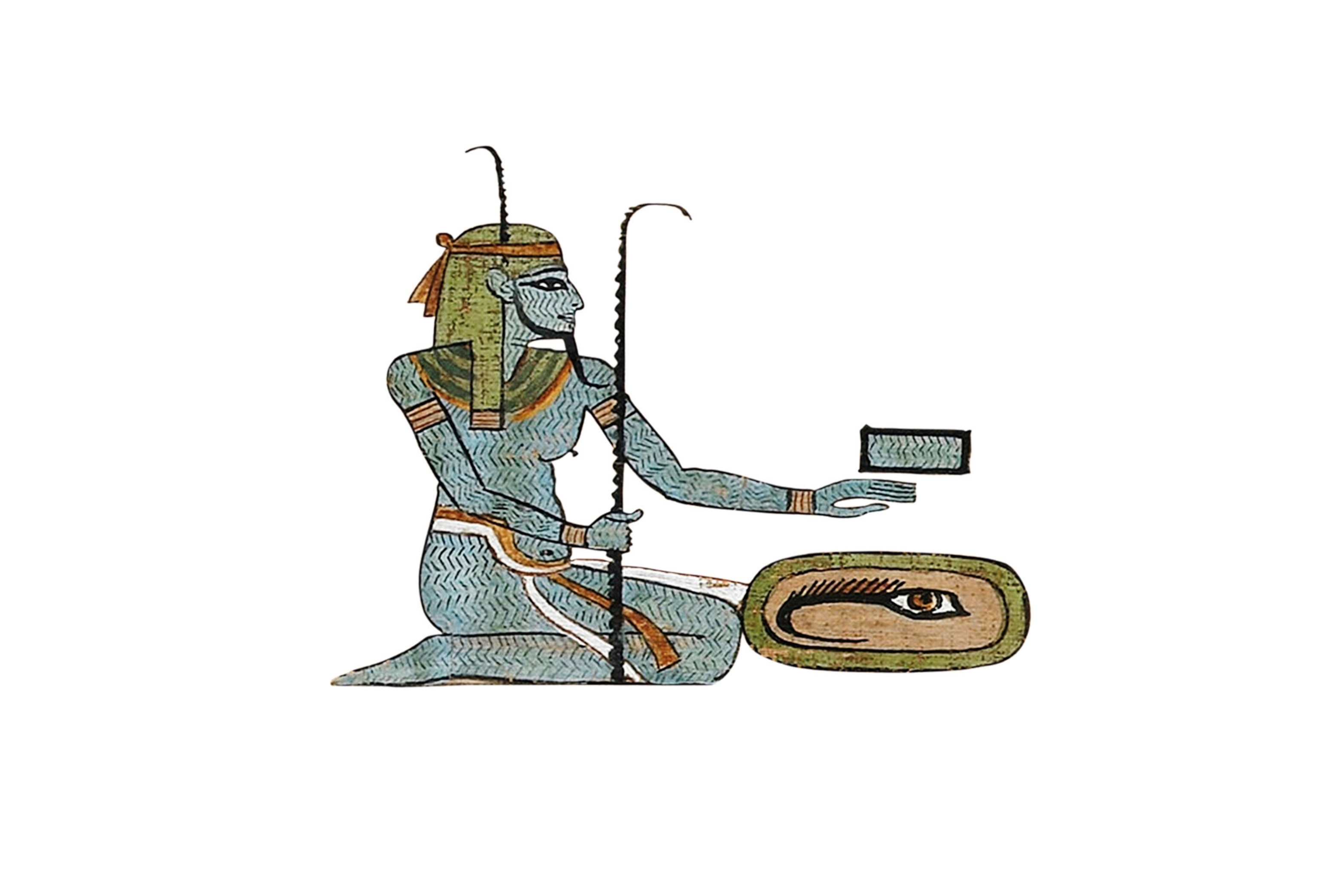 Hapy, god of the flooding of the Nile, is pictured in the Papyrus of Ani.