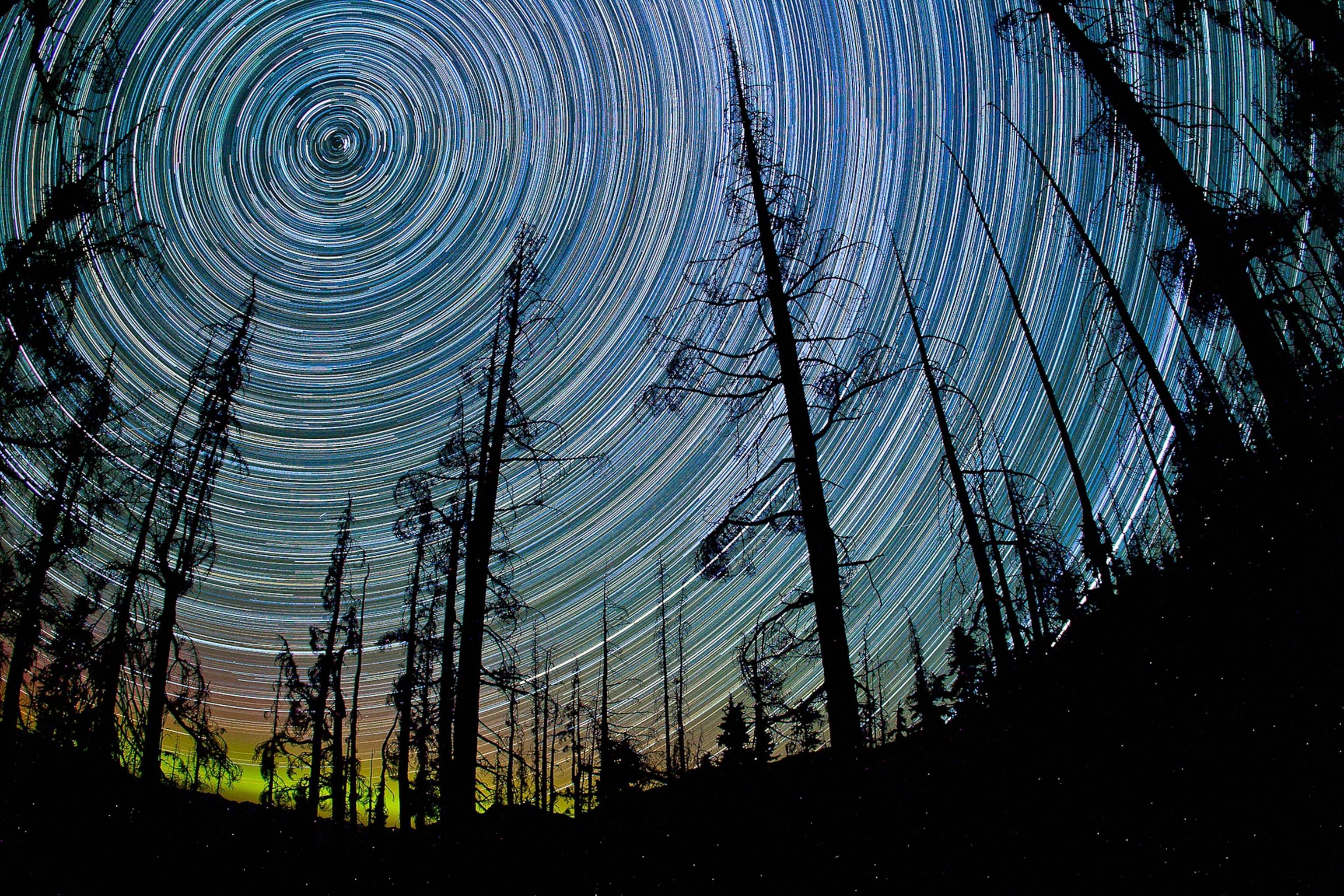Picture - spinning stars on Blackcomb Mountain, British Columbia