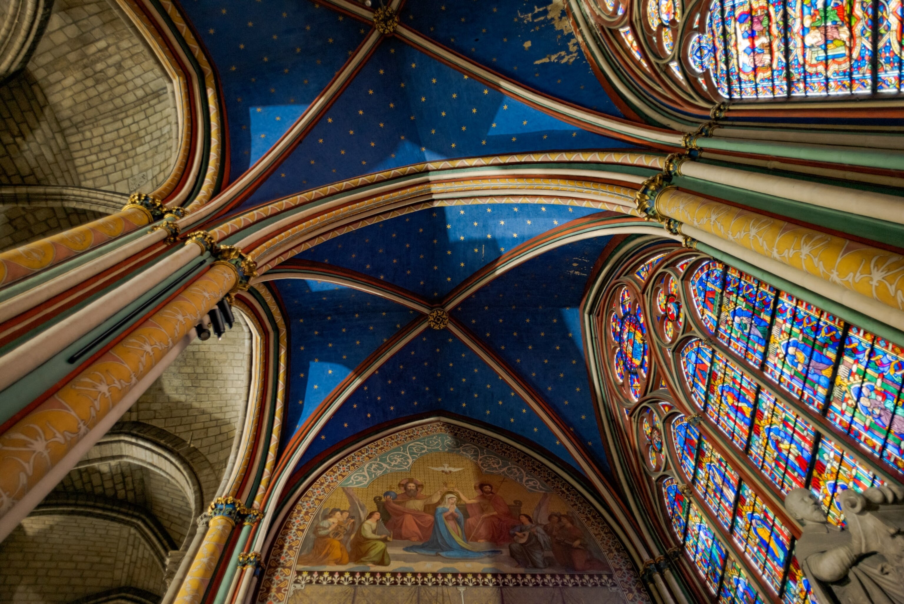 ceiling of Notre Dame Cathedral