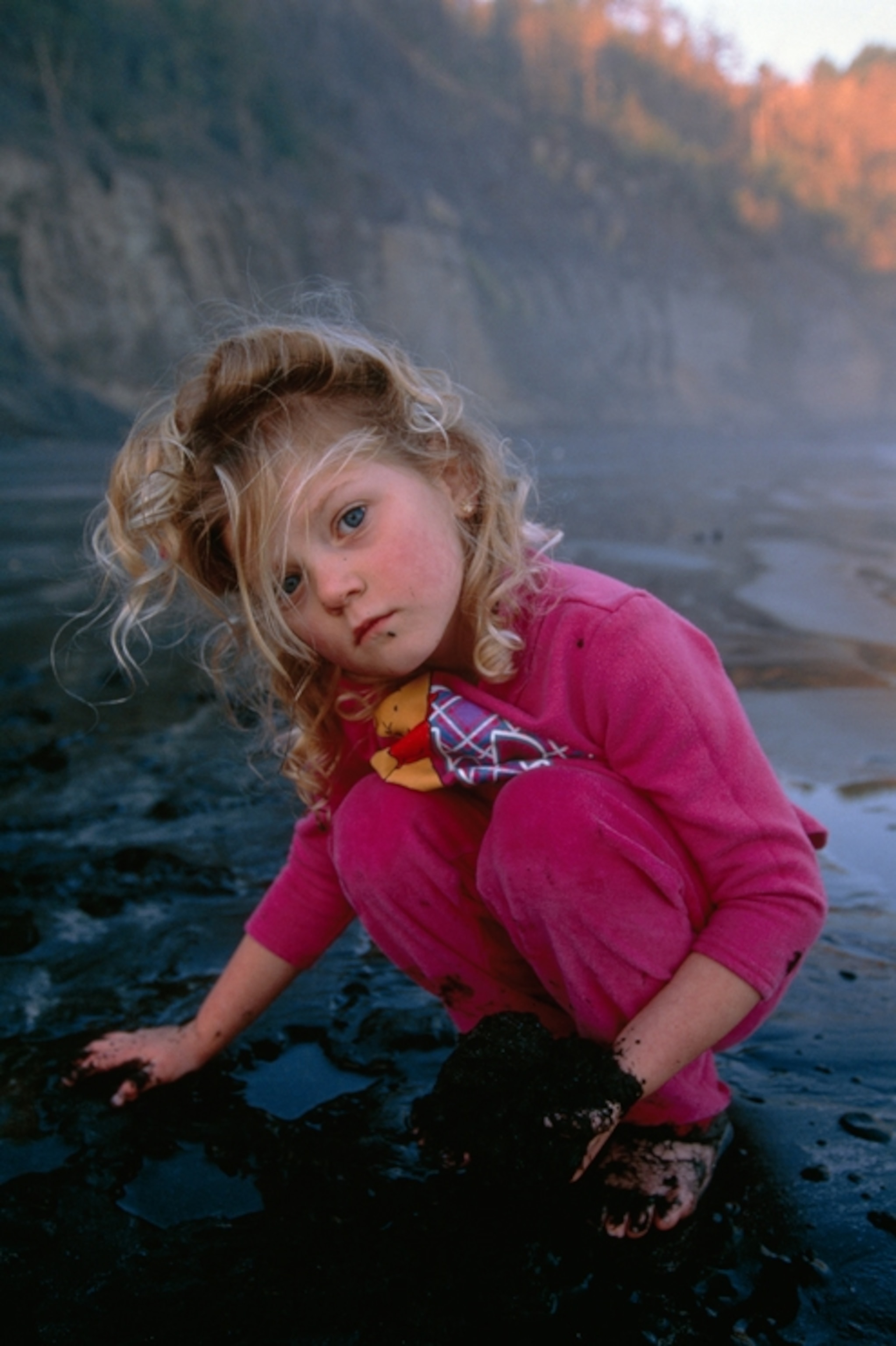 a girl on the beach in California