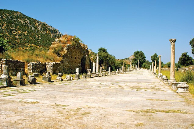 The ruins of a major ancient Roman road, Cardo Maximus