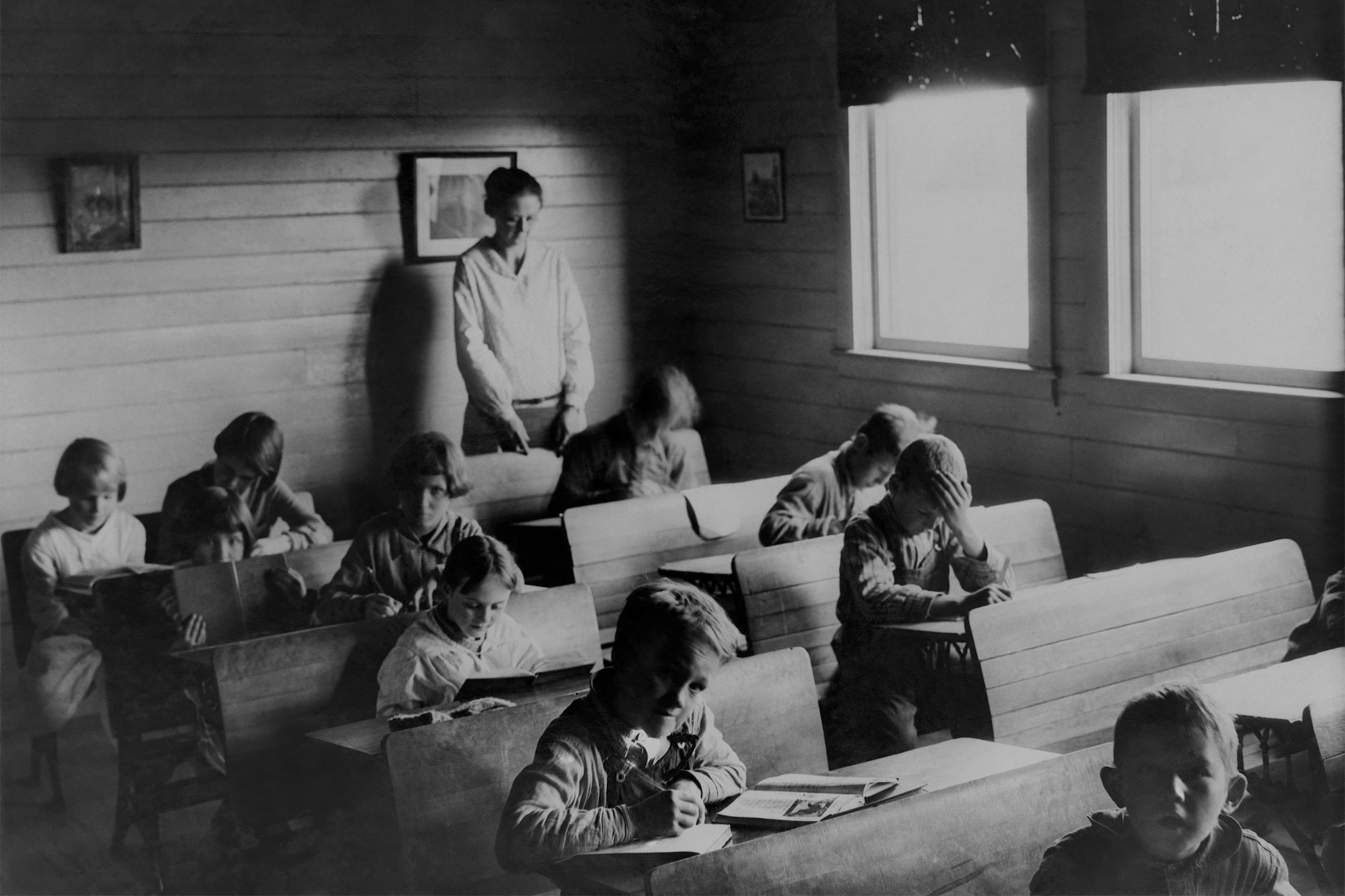 students in a classroom in New York