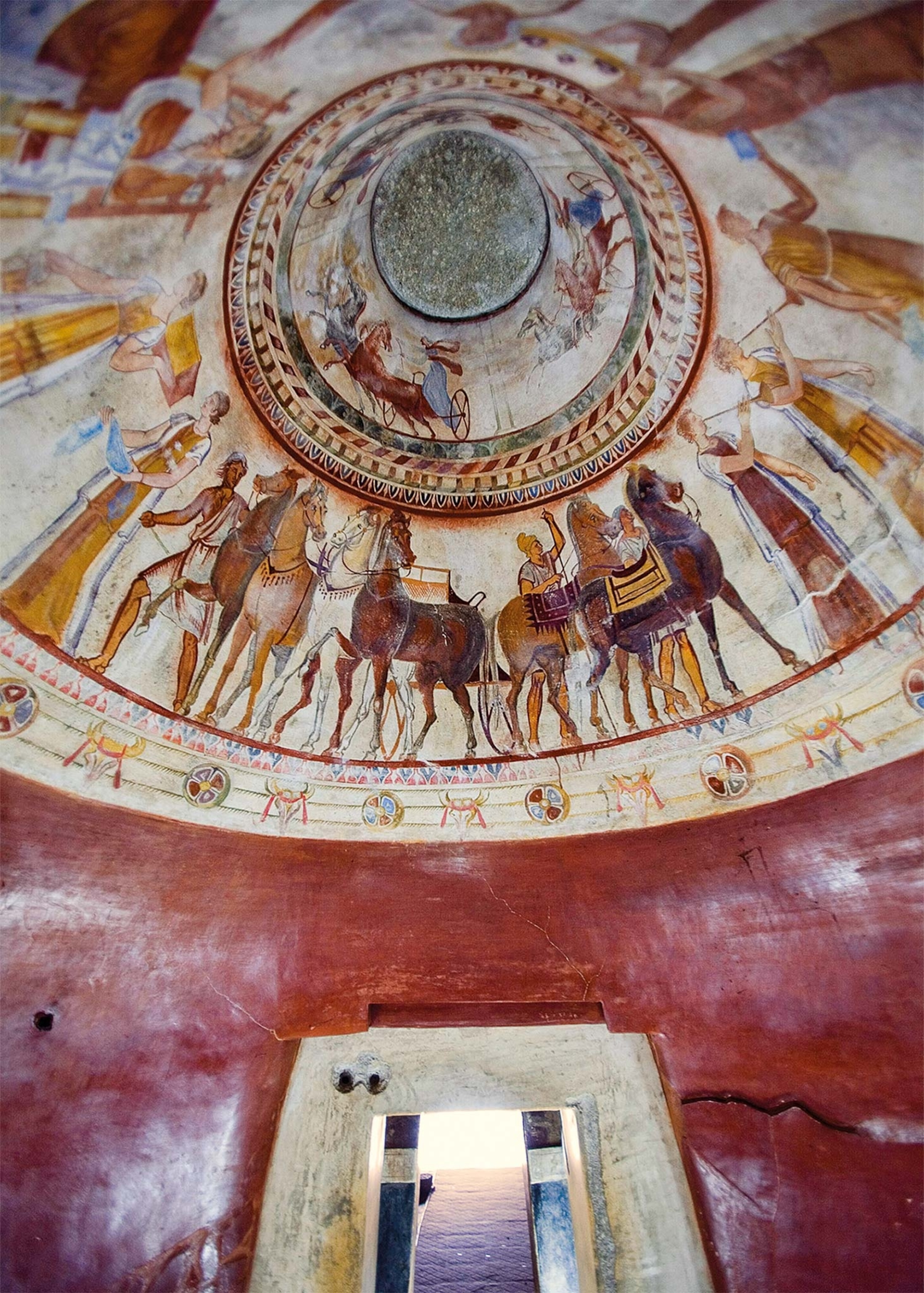 A modern reconstruction of the vault of the tholos of the Kazanlak tomb