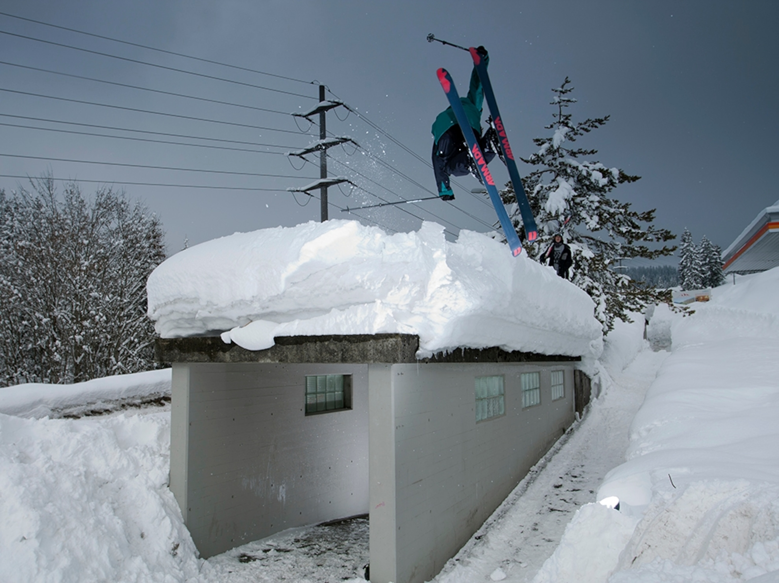 JP Auclair skiing in Laax, Switzerland