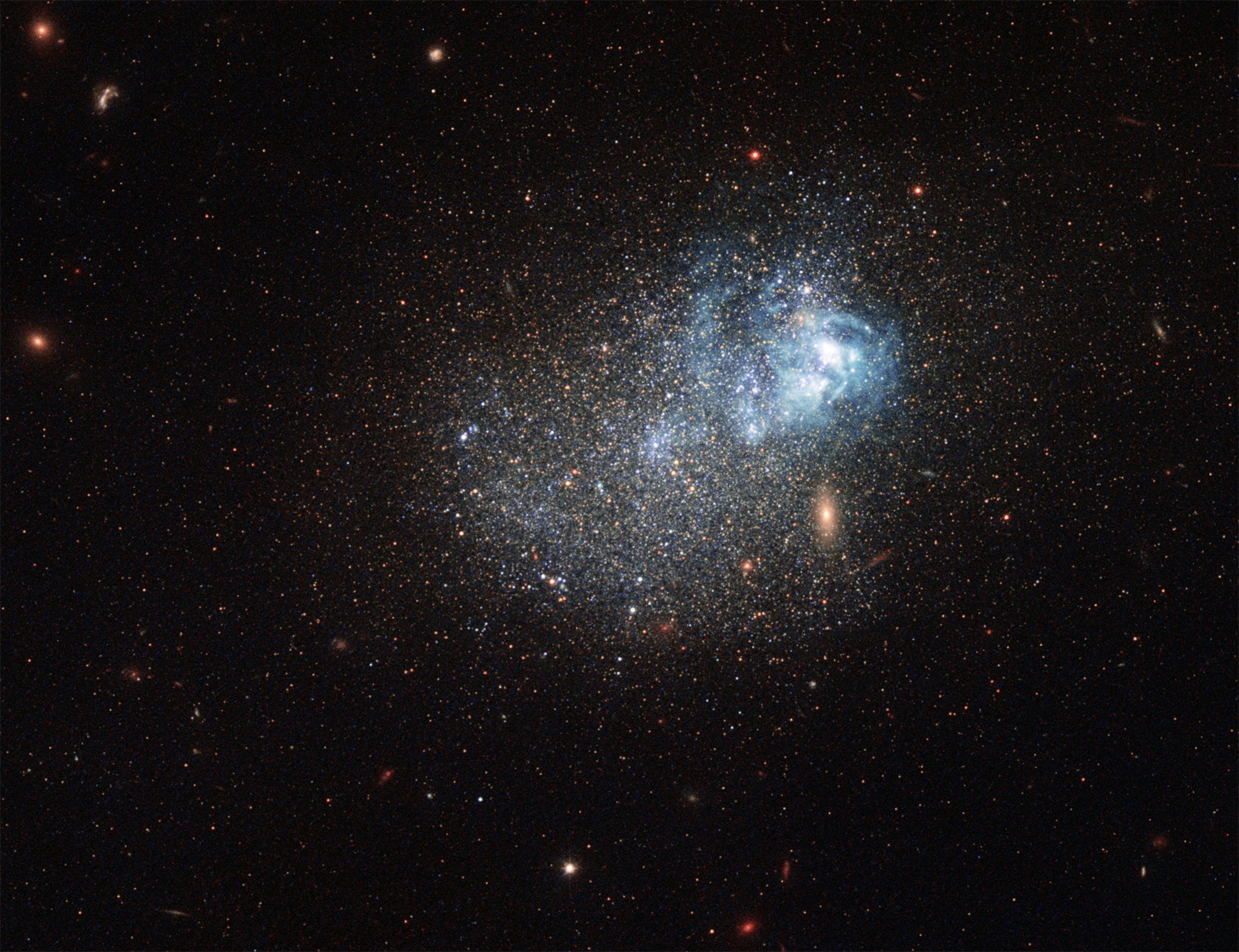 the blue compact dwarf galaxy known as Markarian 209
