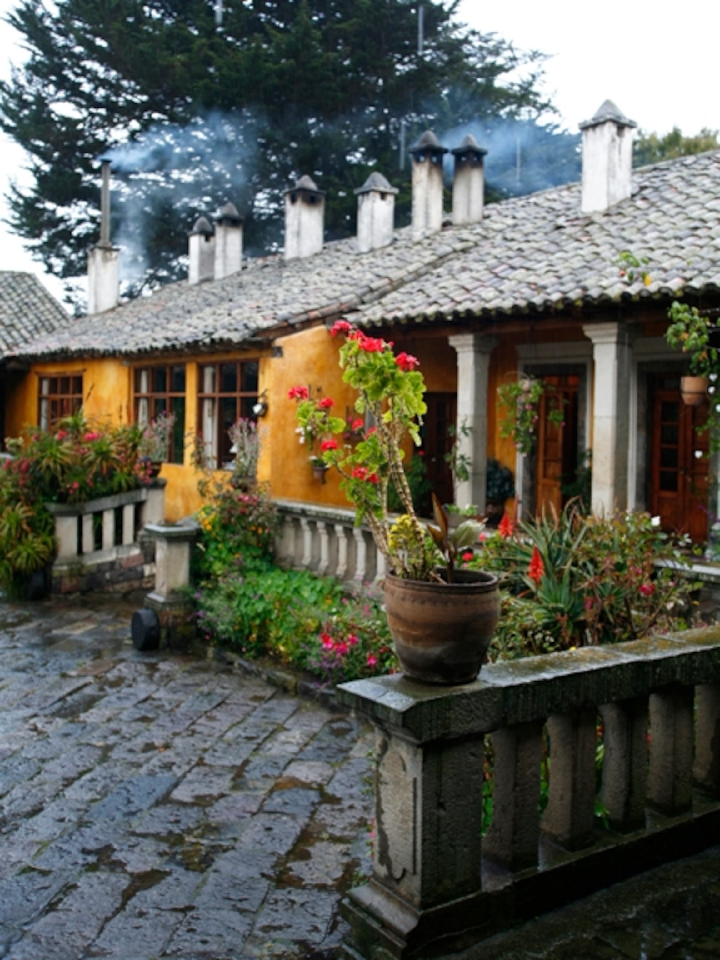 Central patio, Hacienda San Agustin de Callo, Ecuador
