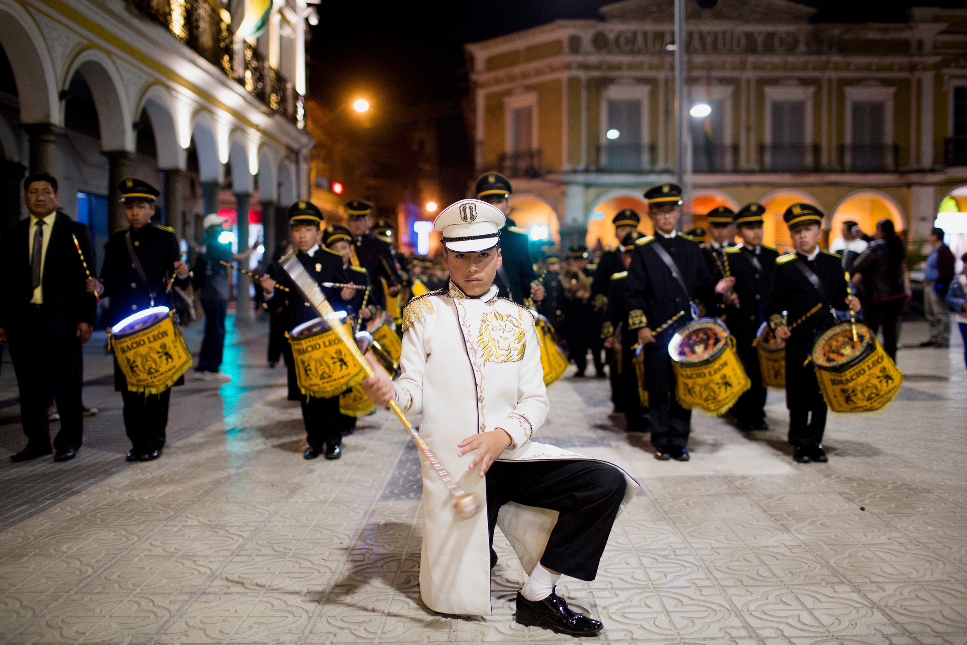 school band in Cochabamba, Bolivia
