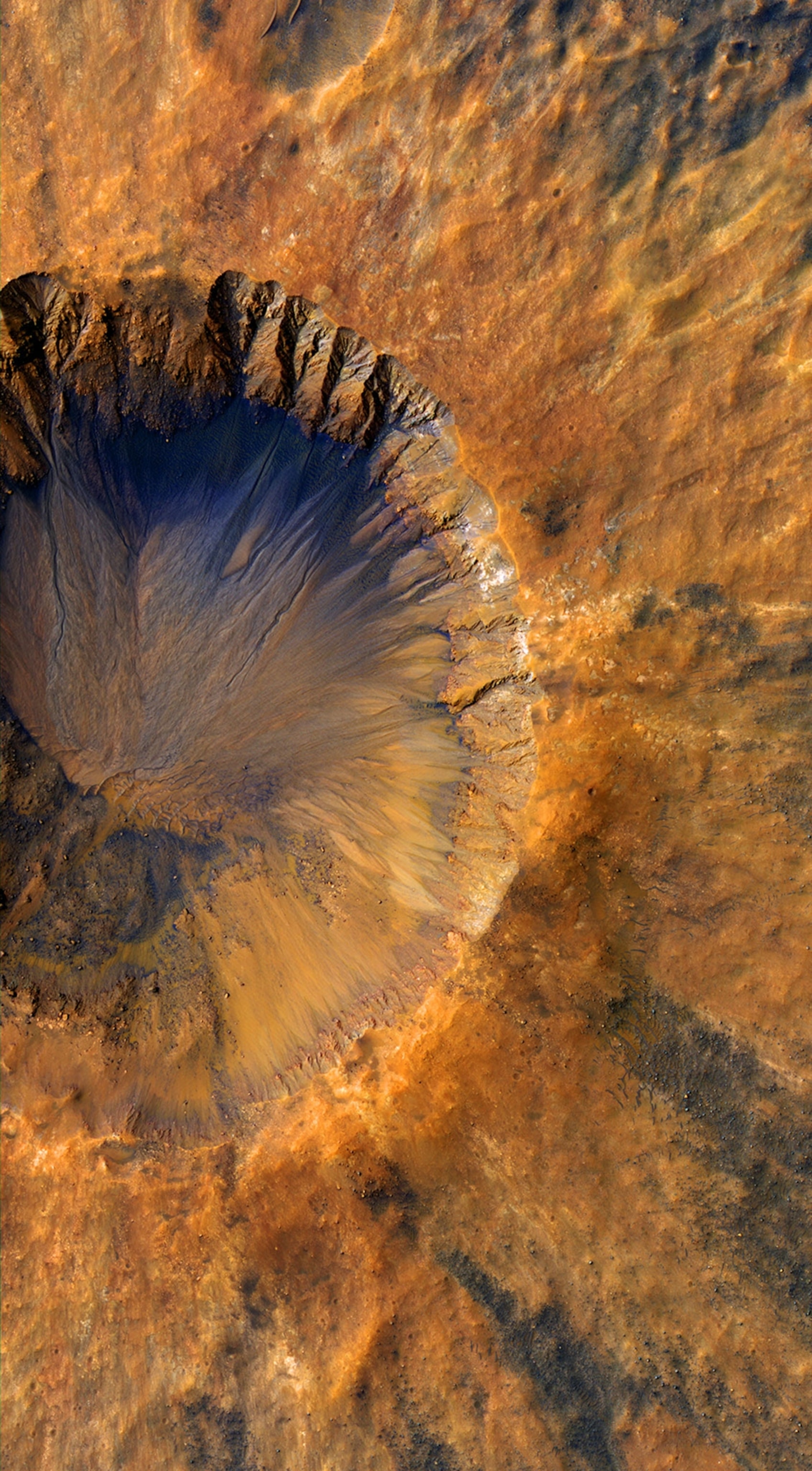 a crater on Mars
