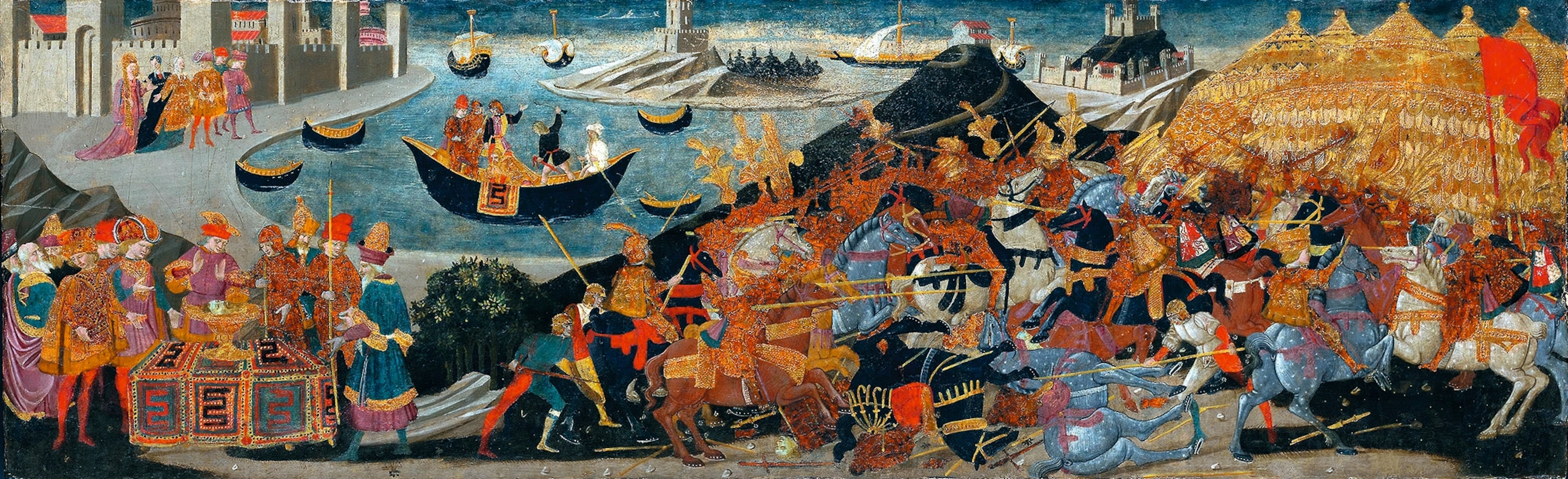 A painting of Roman-era bloodshed as a Renaissance battle.