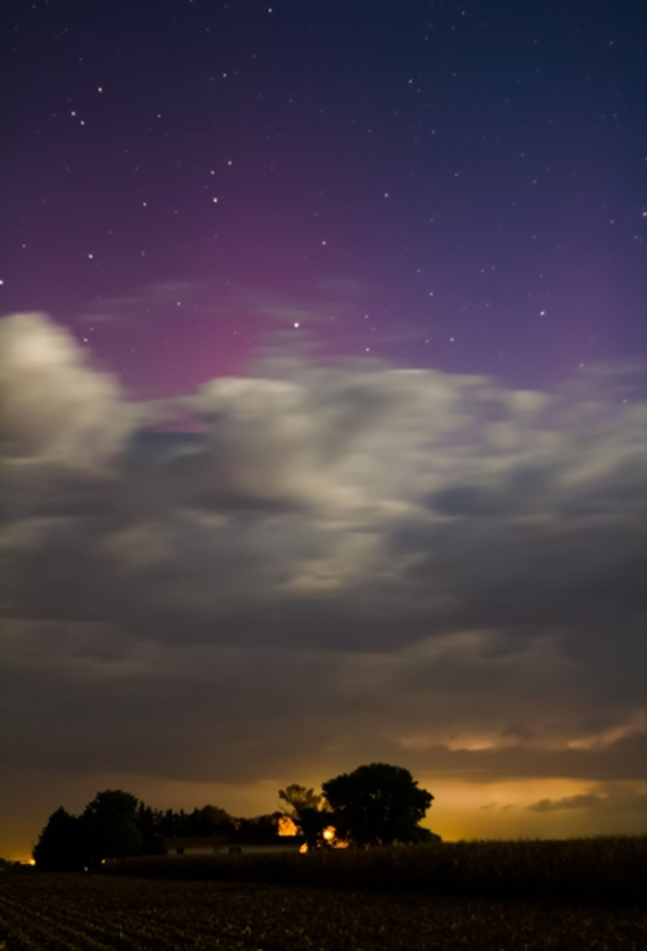 Aurora picture - auroras, lightning, and moonlight shine