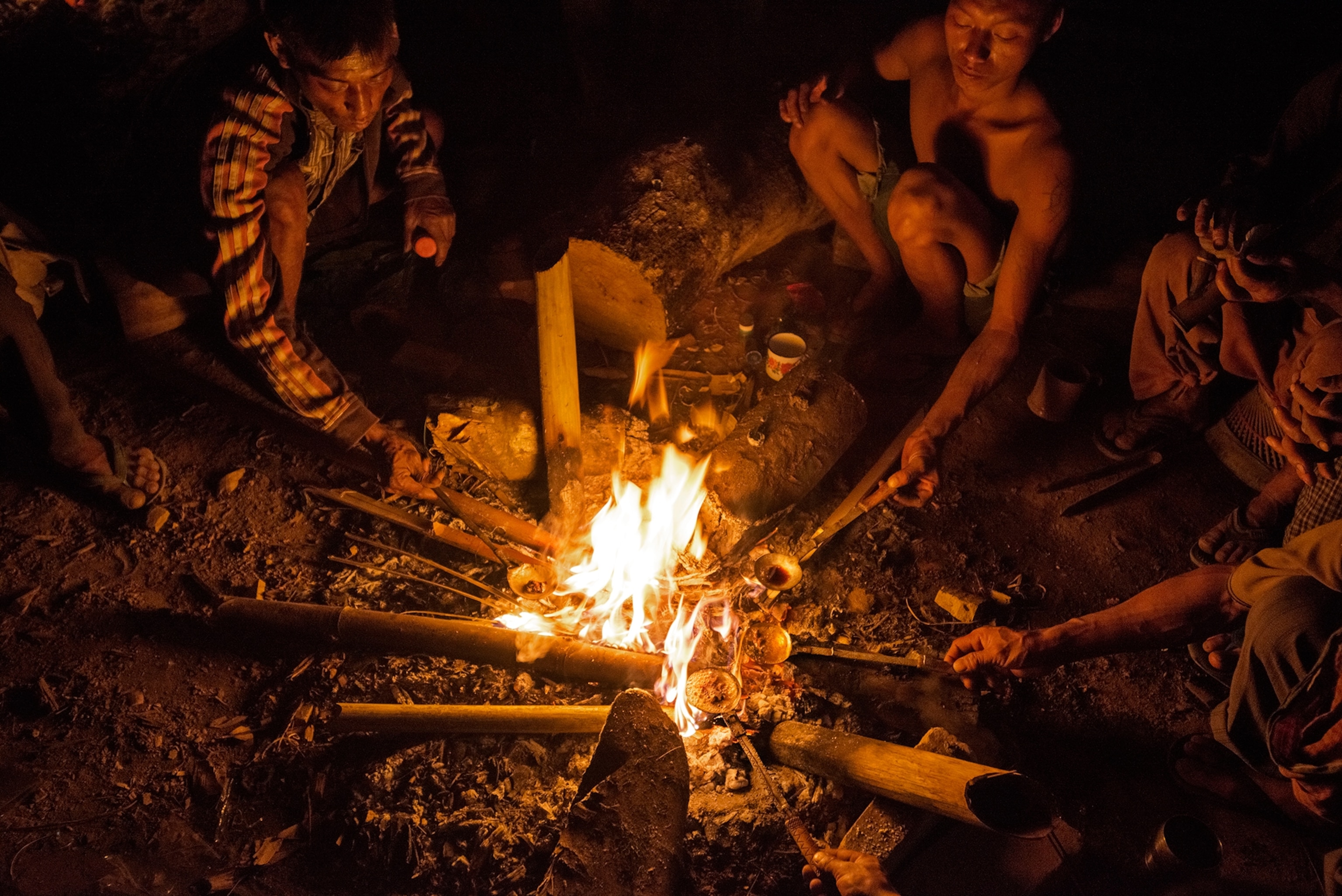 naga people preparing opium