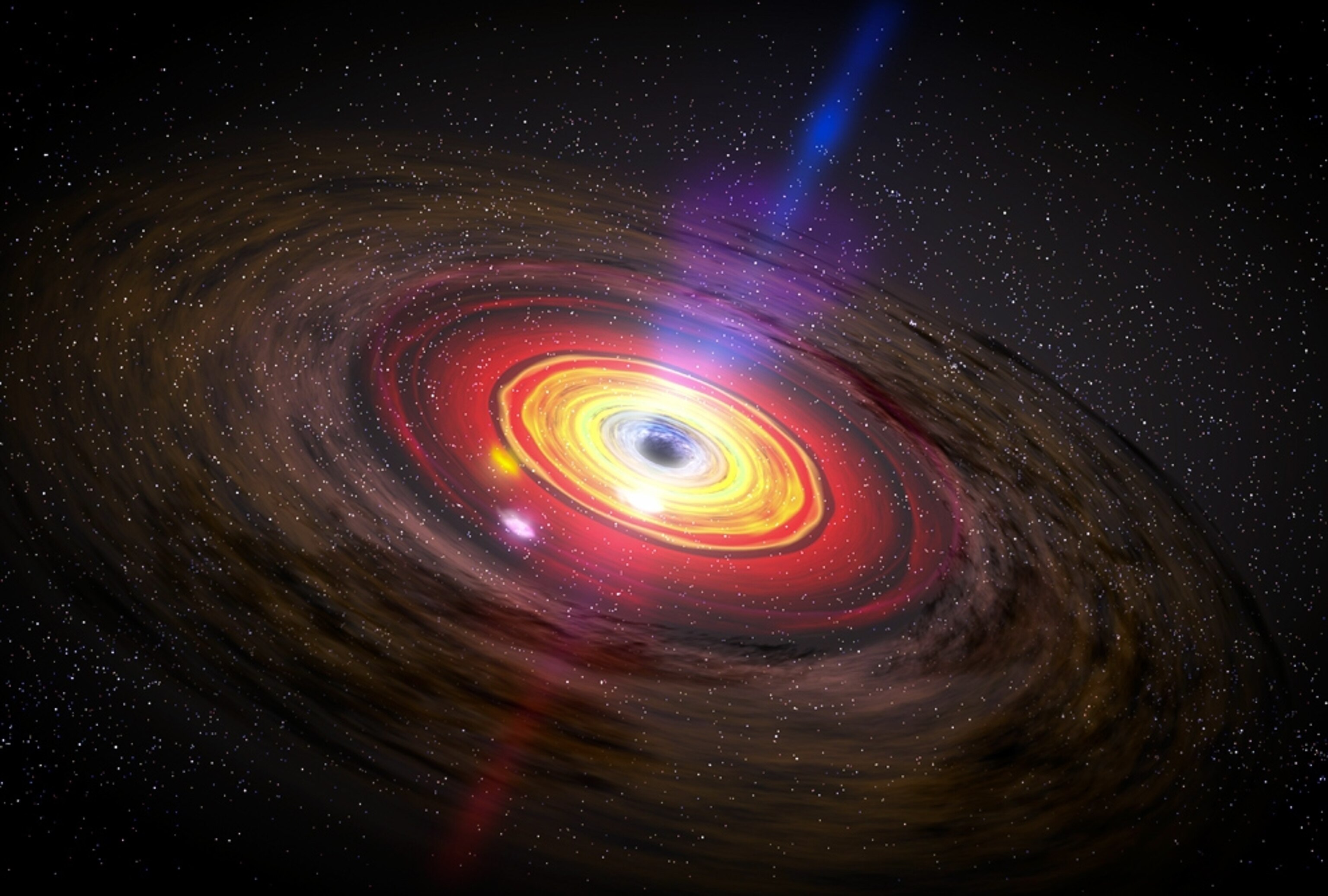 hot blobs of matter orbiting a black hole