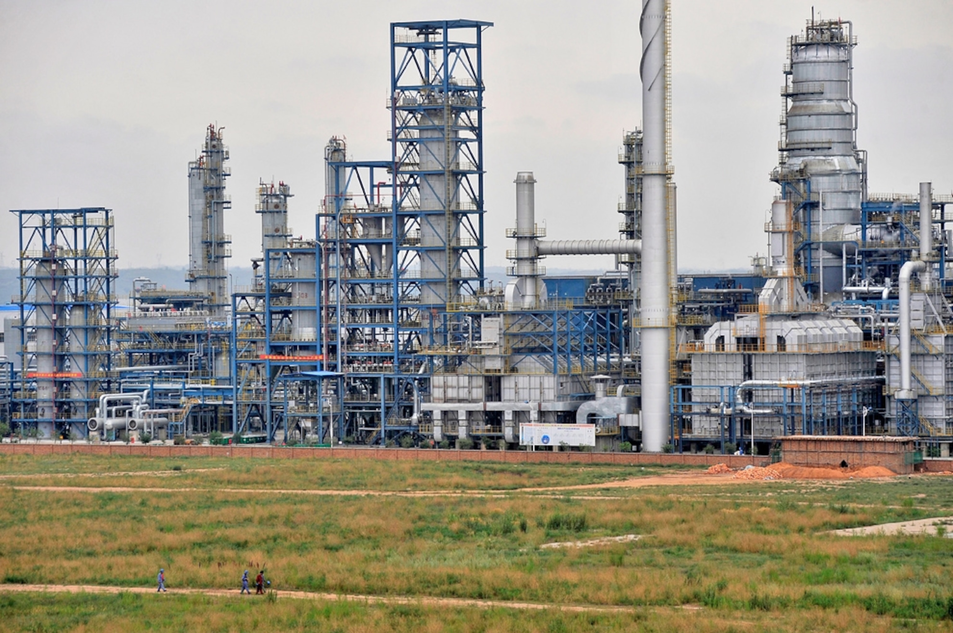 A carbon capture pilot plant in Ordos, China.