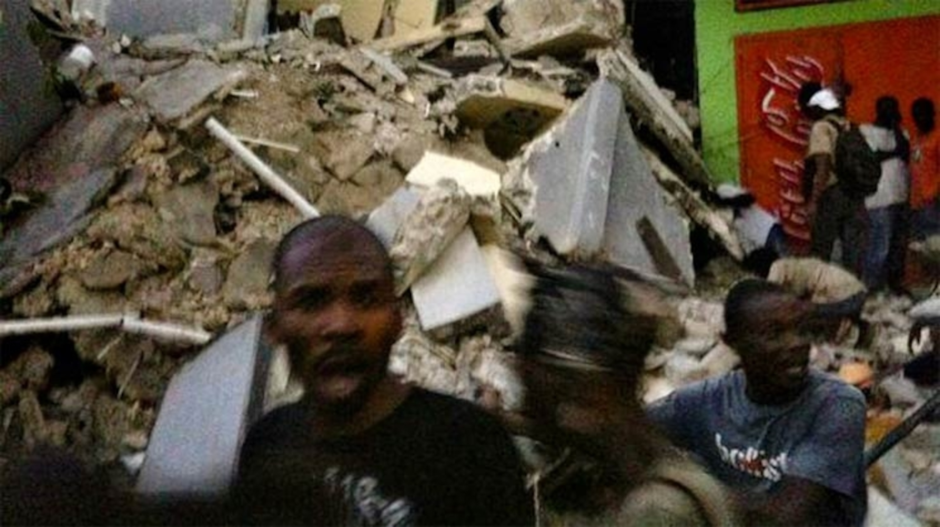 Haiti earthquake picture: collapsed buildings in Port-au-Prince
