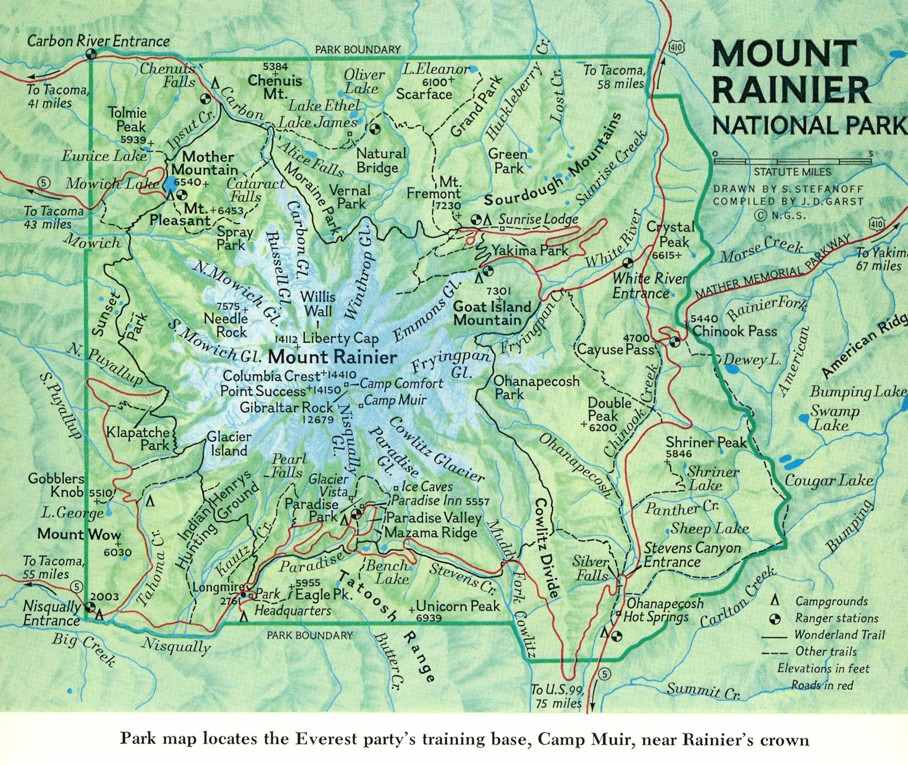 Mount Rainier National Park in the United States