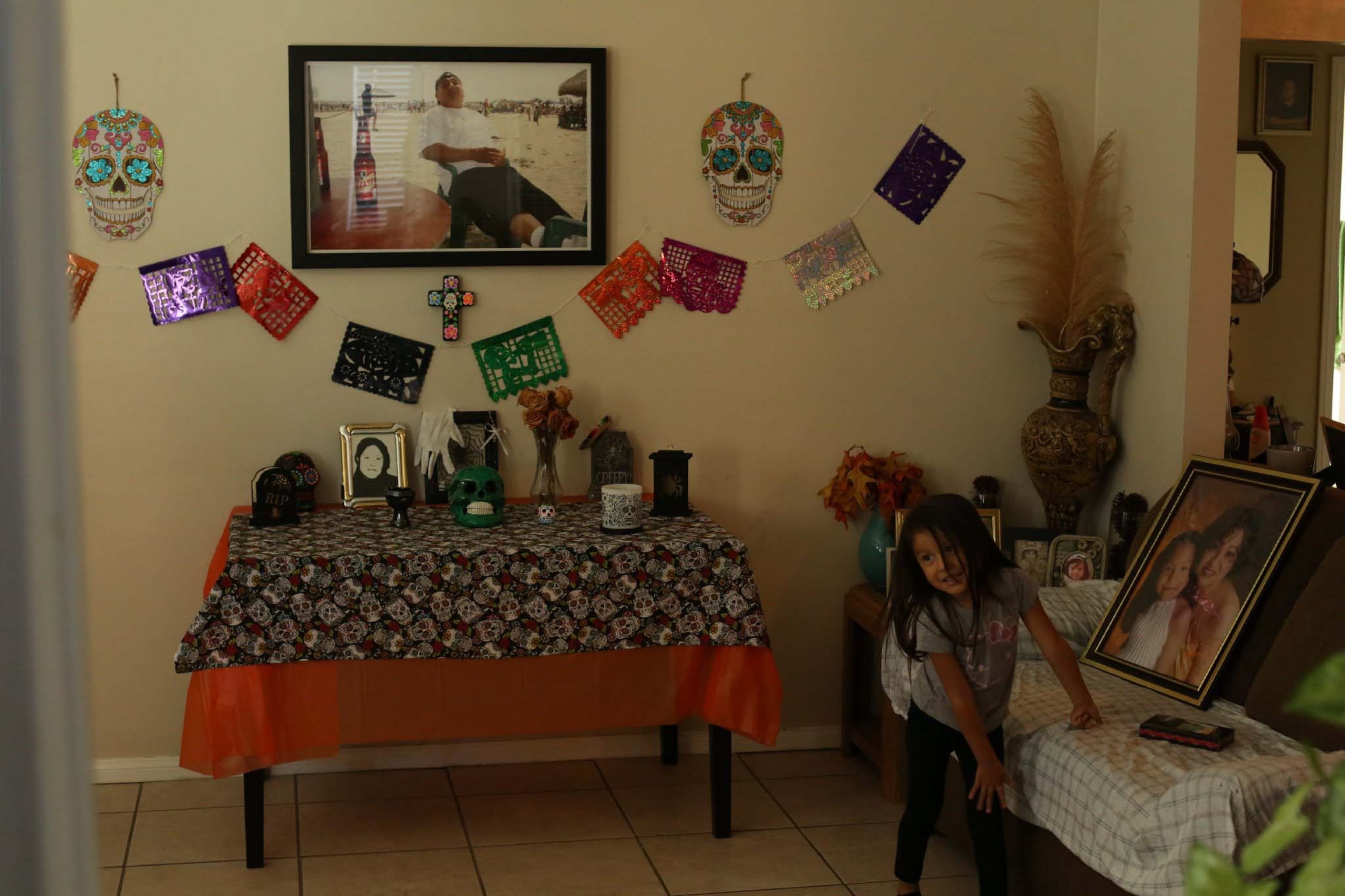 a family memorial to a deceased brother, at home in East LA