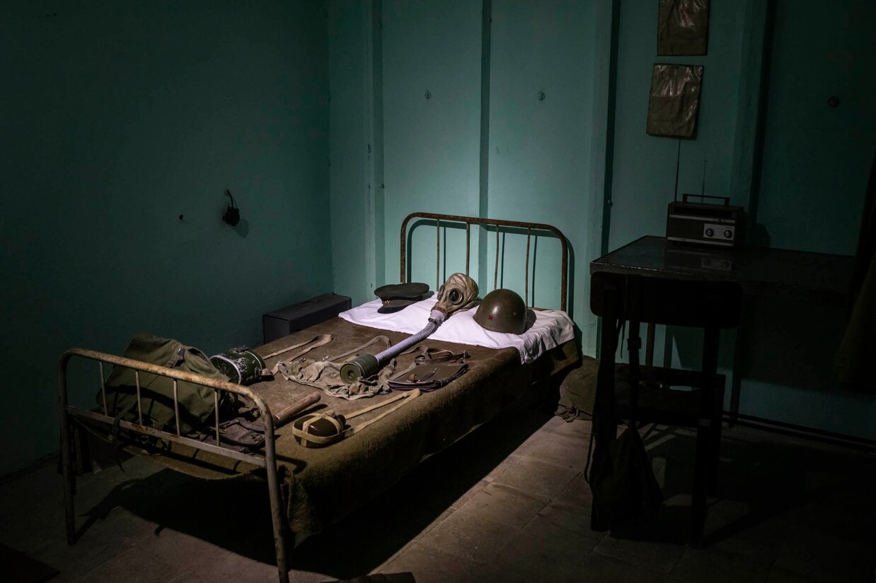 one of the soldiers’ rooms with all the tools