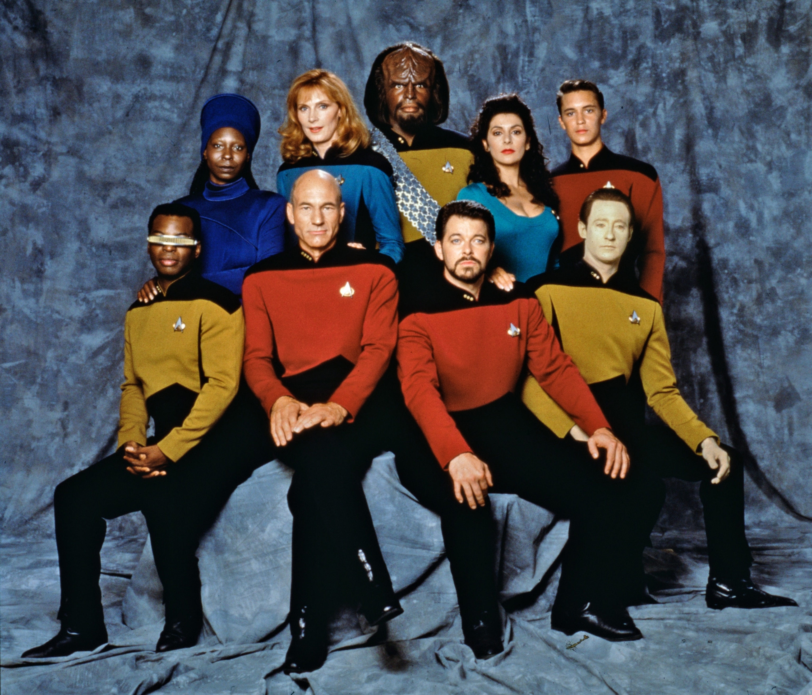 the Star Trek cast ca 1990