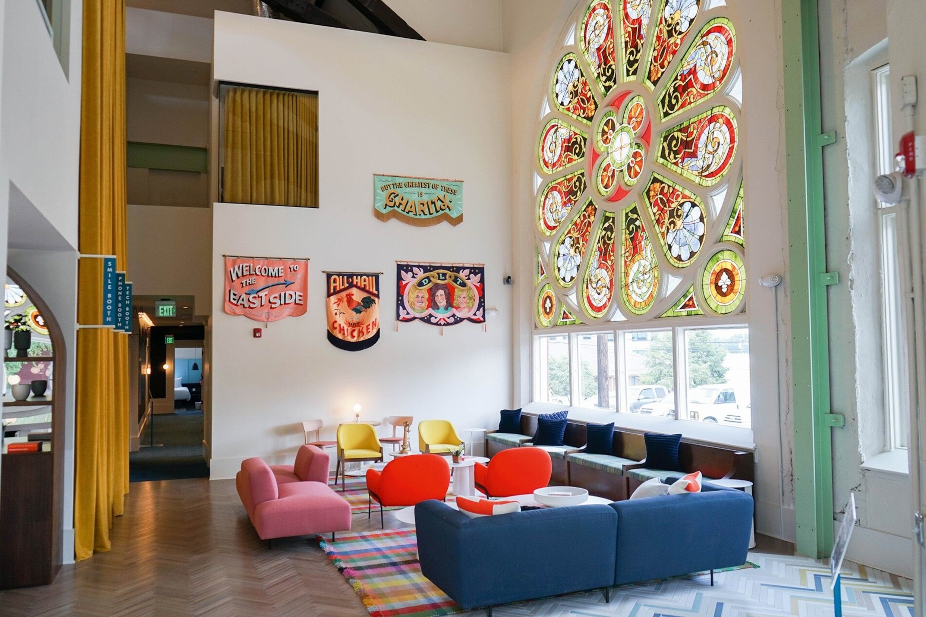 Stained glass detail at The Russell