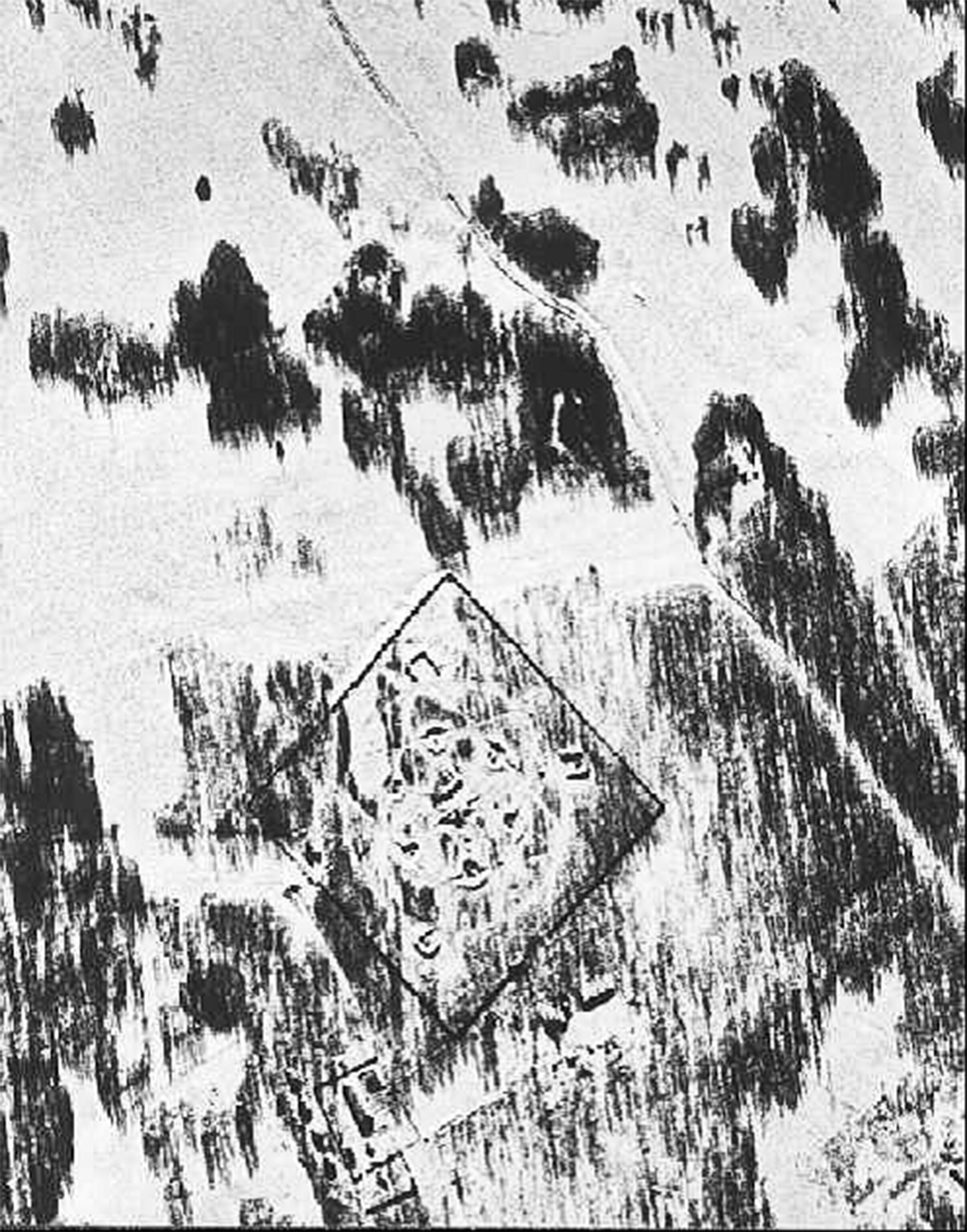 A satellite photo of Tell Rif'at in north west Syria in 1961.