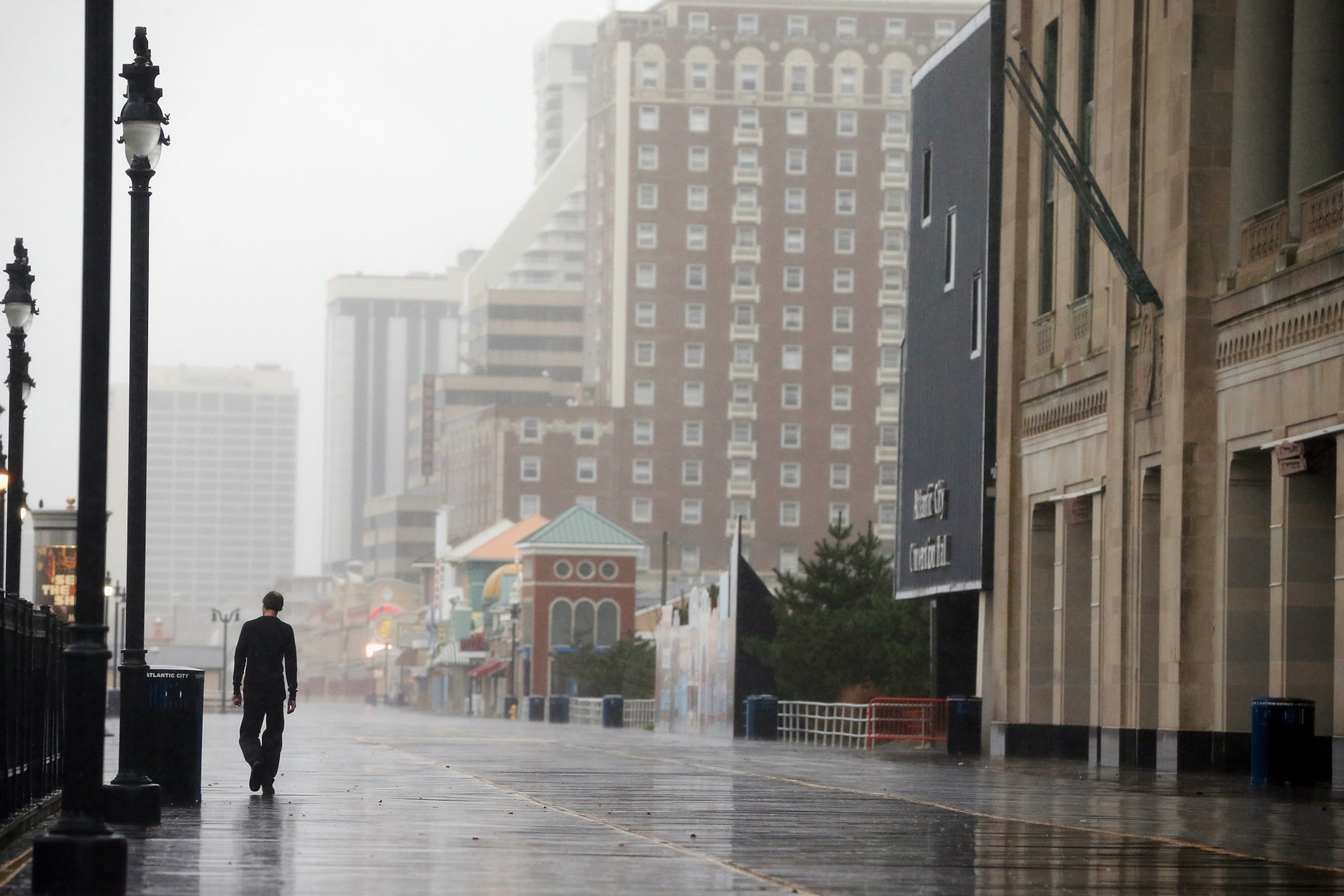 man walking in Atlantic City, New Jersey