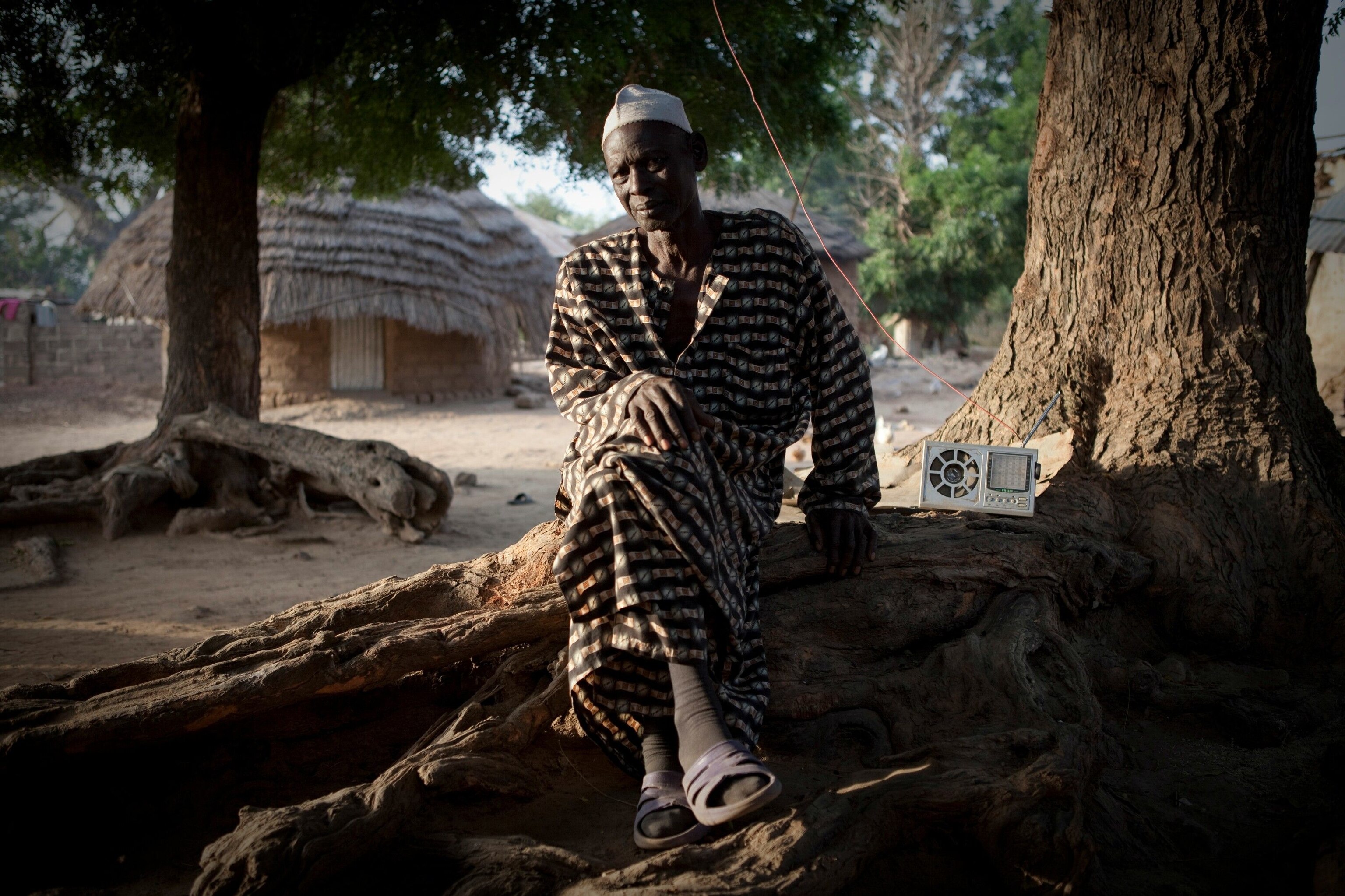 Bakary Dabo, the village chief of Diagabu Tenda, a small village on the bank of Gambia River, known for its goldsmiths and silversmiths.