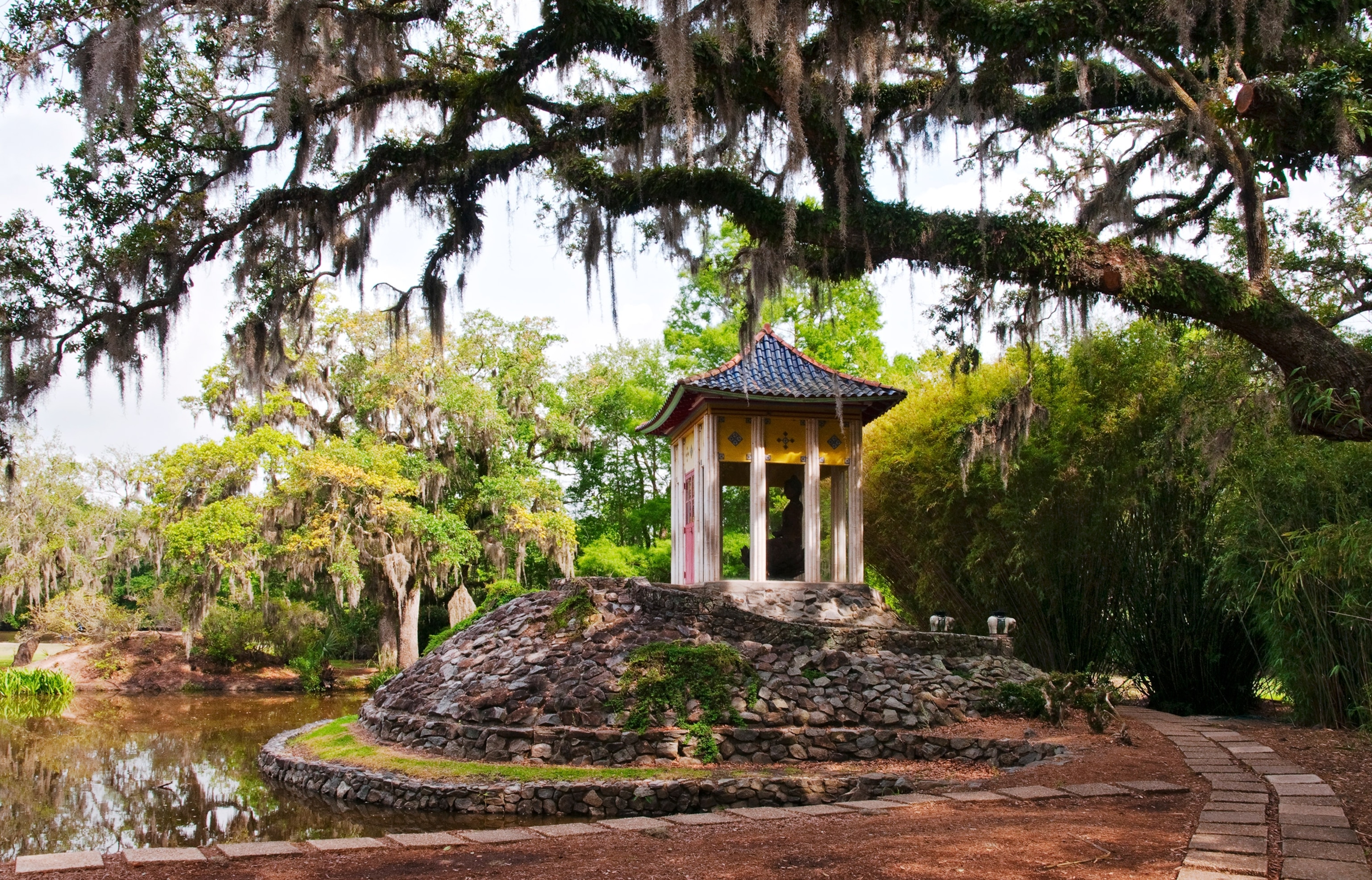 a temple on Avery Island, Louisana