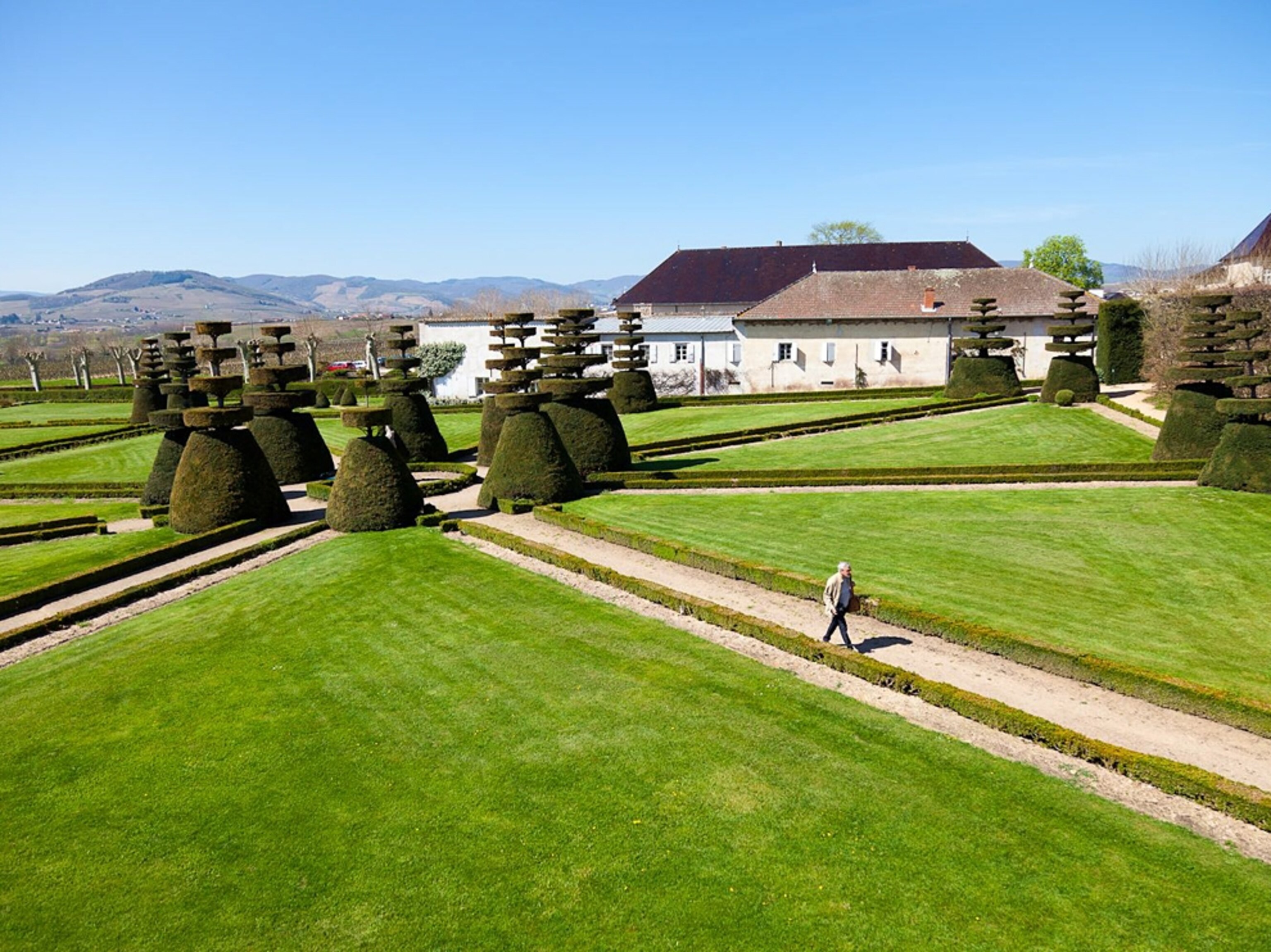 a French garden at Chateau Pizay