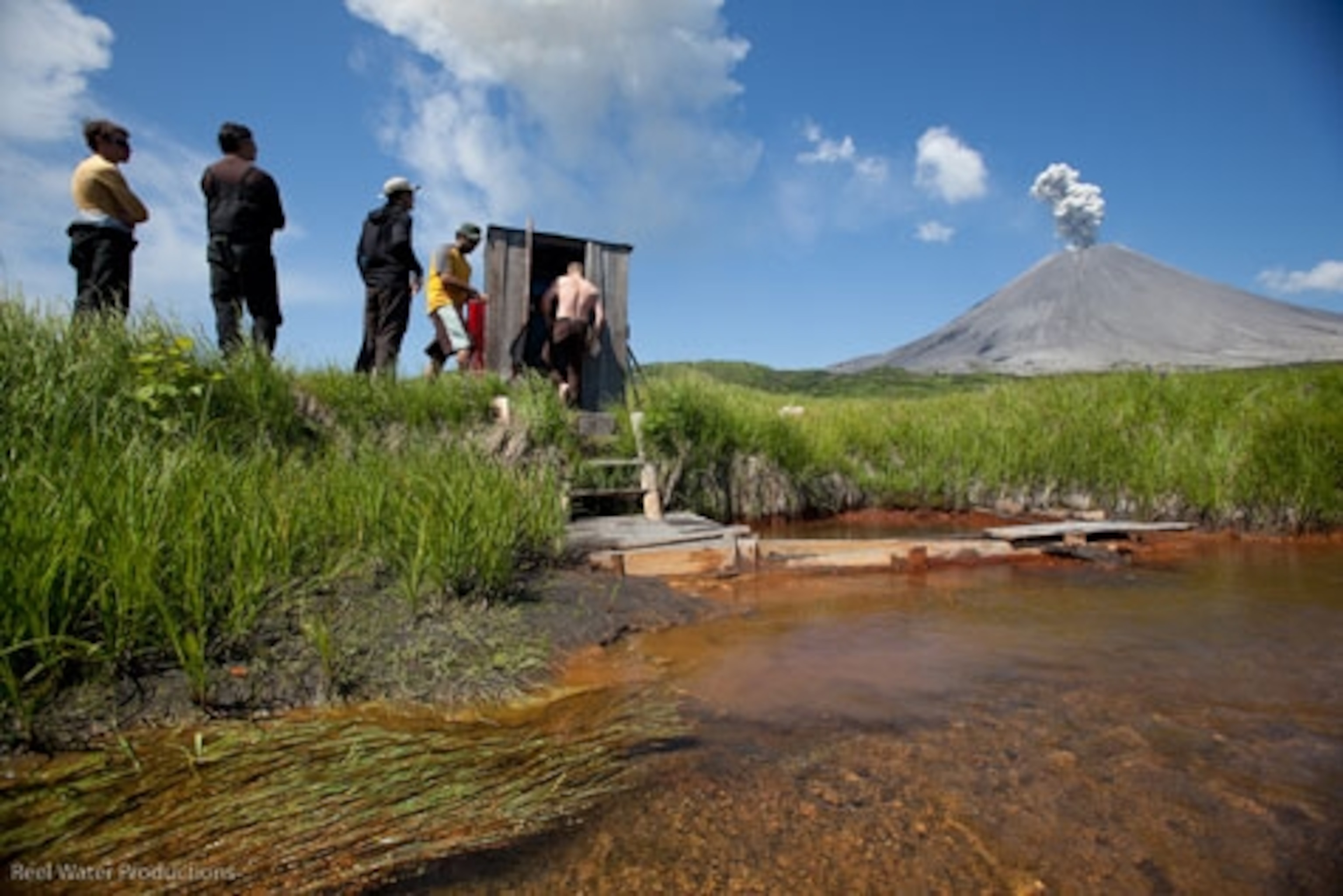 Hot-springs-and-volcano-at-