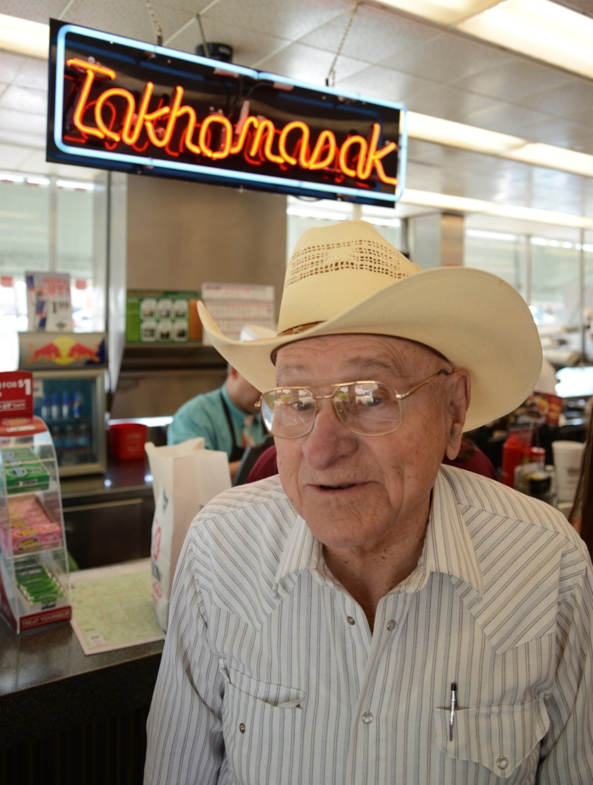 Doran LIvingstone, age 88, has been eating lunch at the original Springfield Steak n' Shake since 1962. (Photo by Andrew Evans, National Geographic Travel)