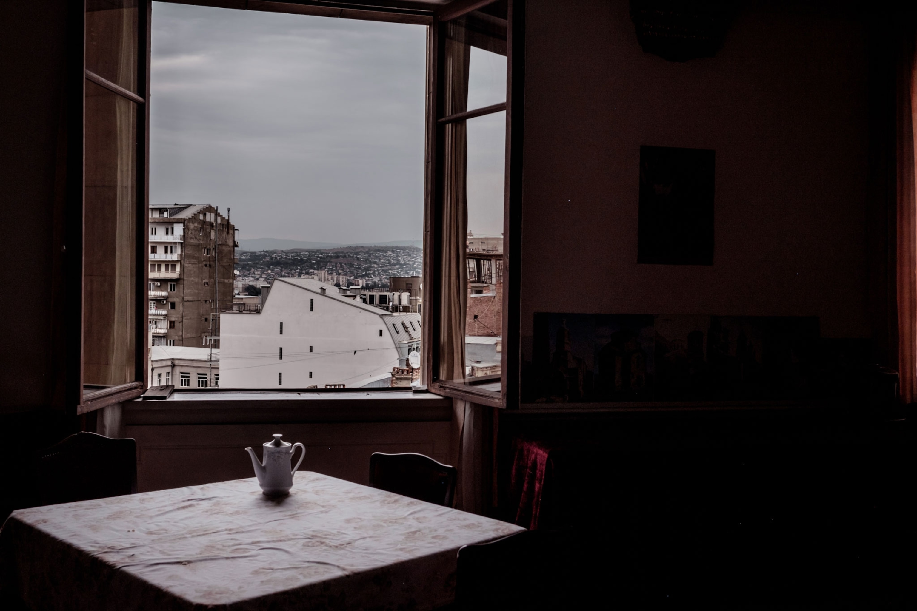 Tbilisi, Georgia from one of the windows of Hotel Georgia