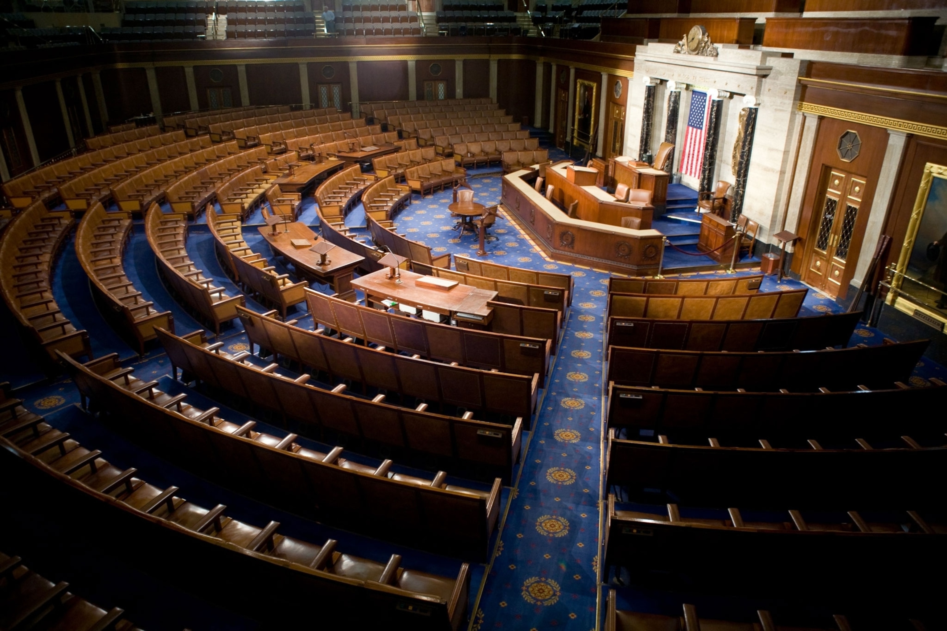 the empty seats used for the House of Representatives