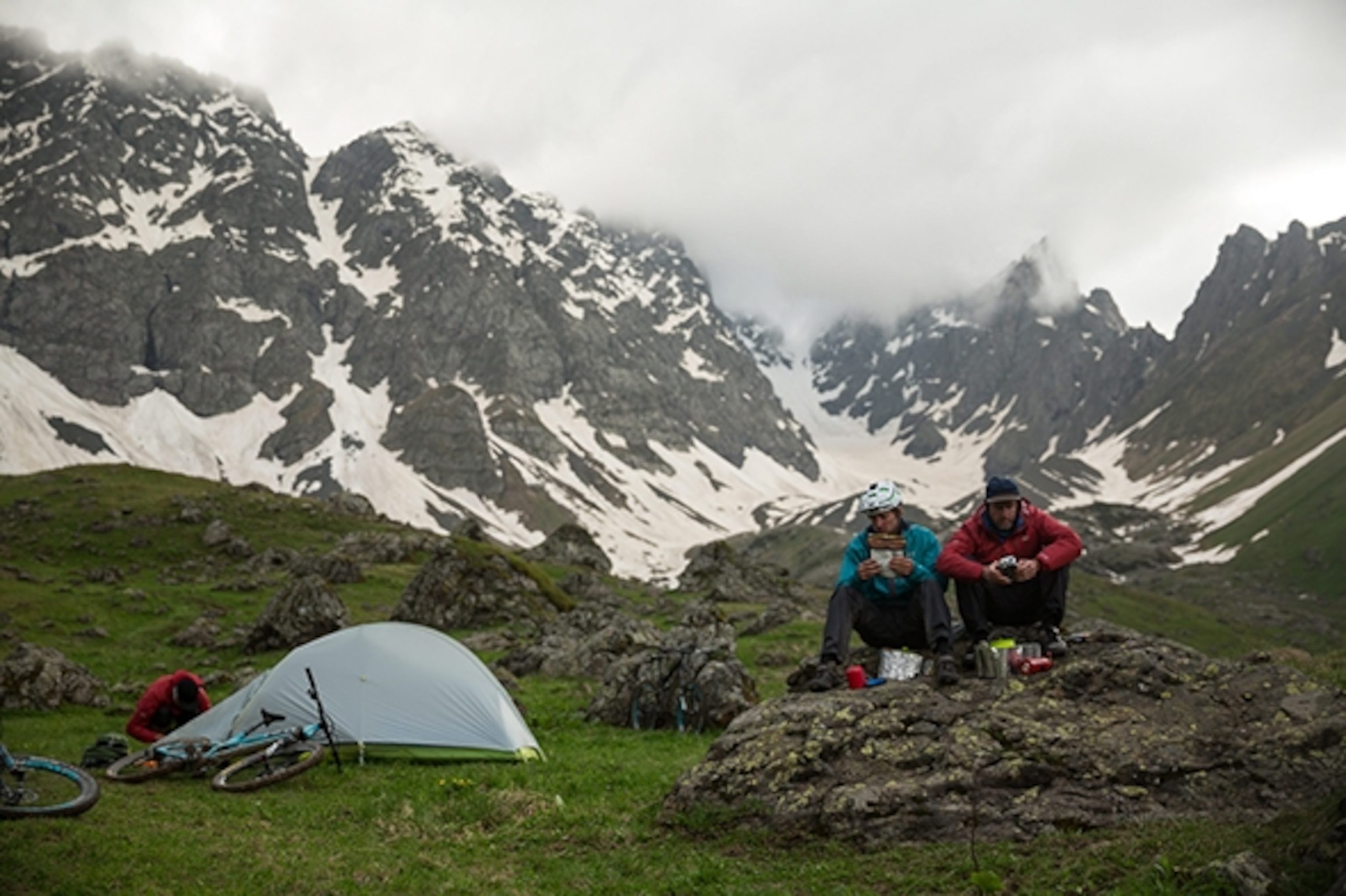 Time spent with good friends in the mountains is time well spent; Photograph by Joey Schulser