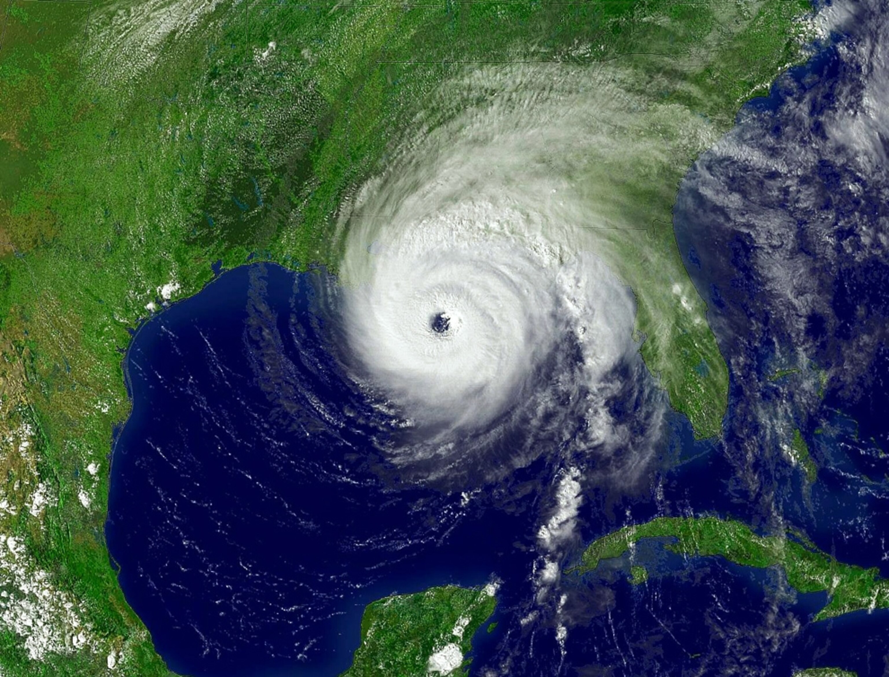 A satellite image of Hurricane Ivan.